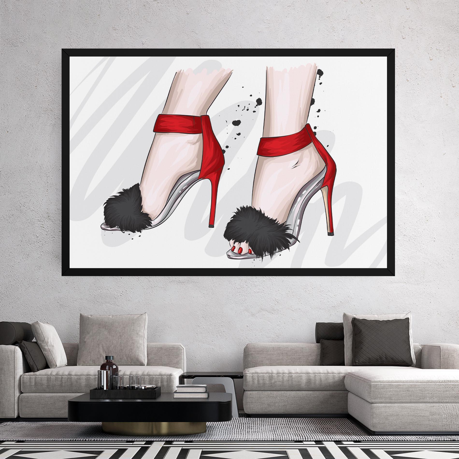 Tablou Canvas Black Red Heels mockup 2