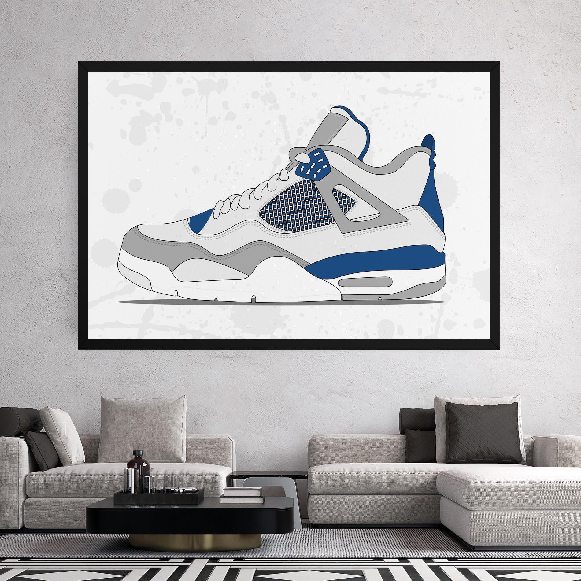 Blue Grey Sneakers mockup 2