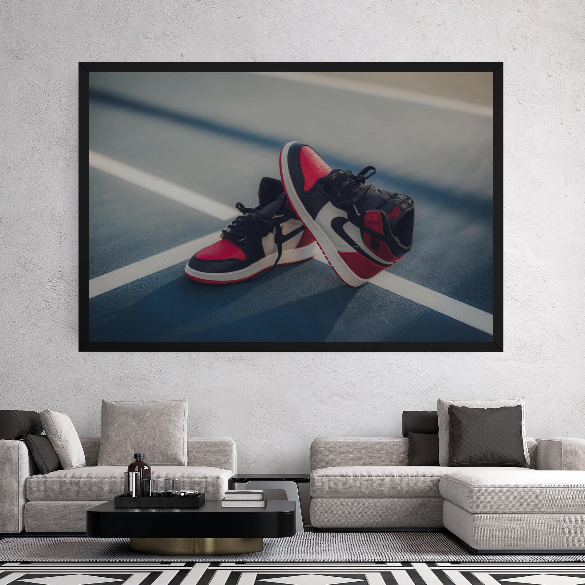Tablou Canvas Cool Nike Red Jordan Air mockup 2