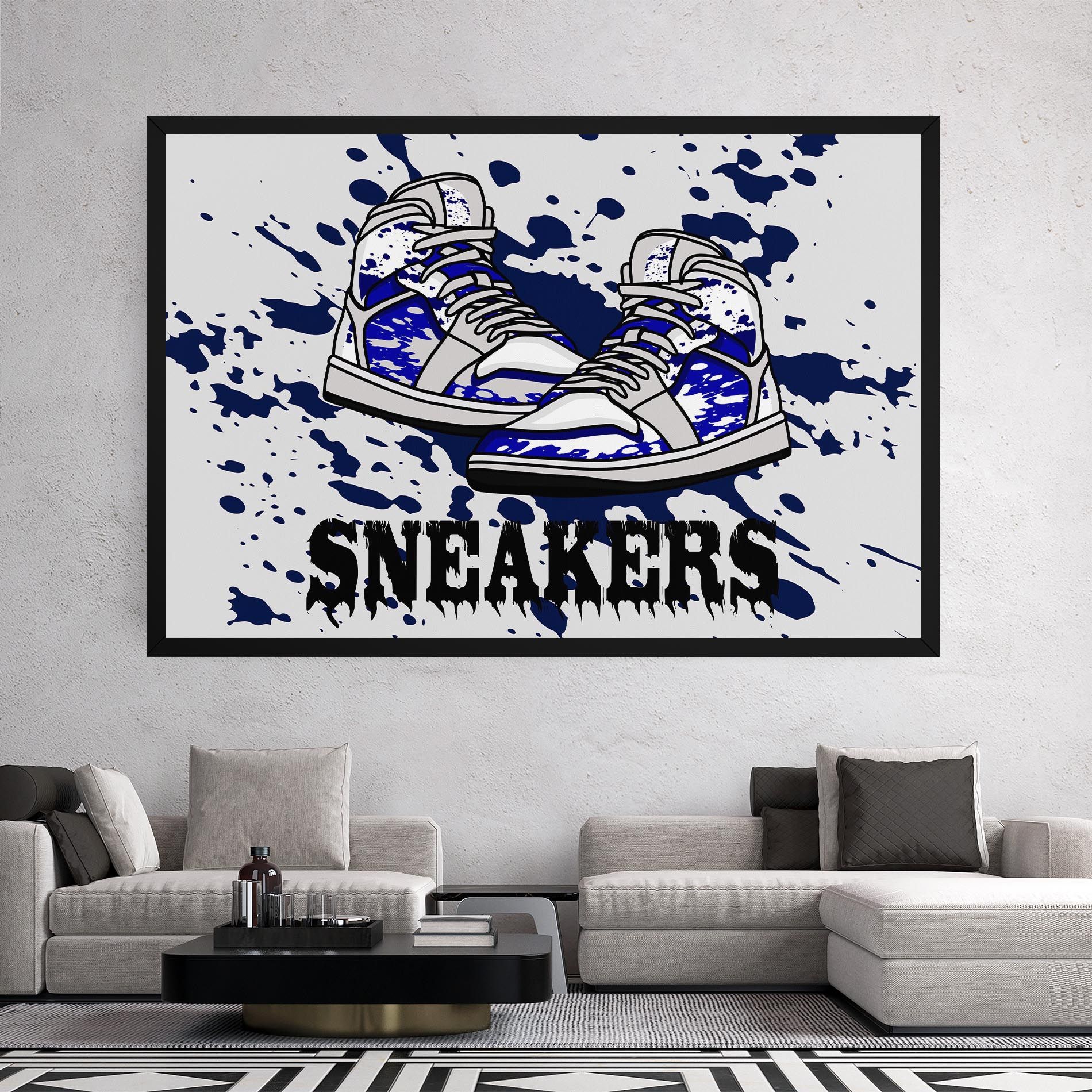 Dark Blue Sneakers mockup 2