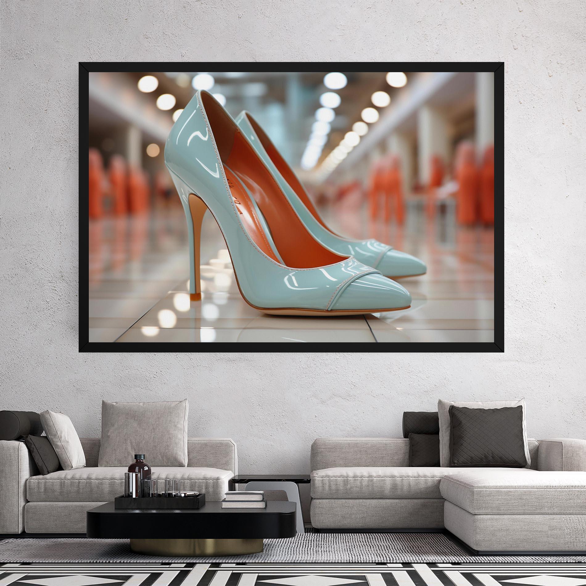 Tablou Canvas Light Blue Heels mockup 2