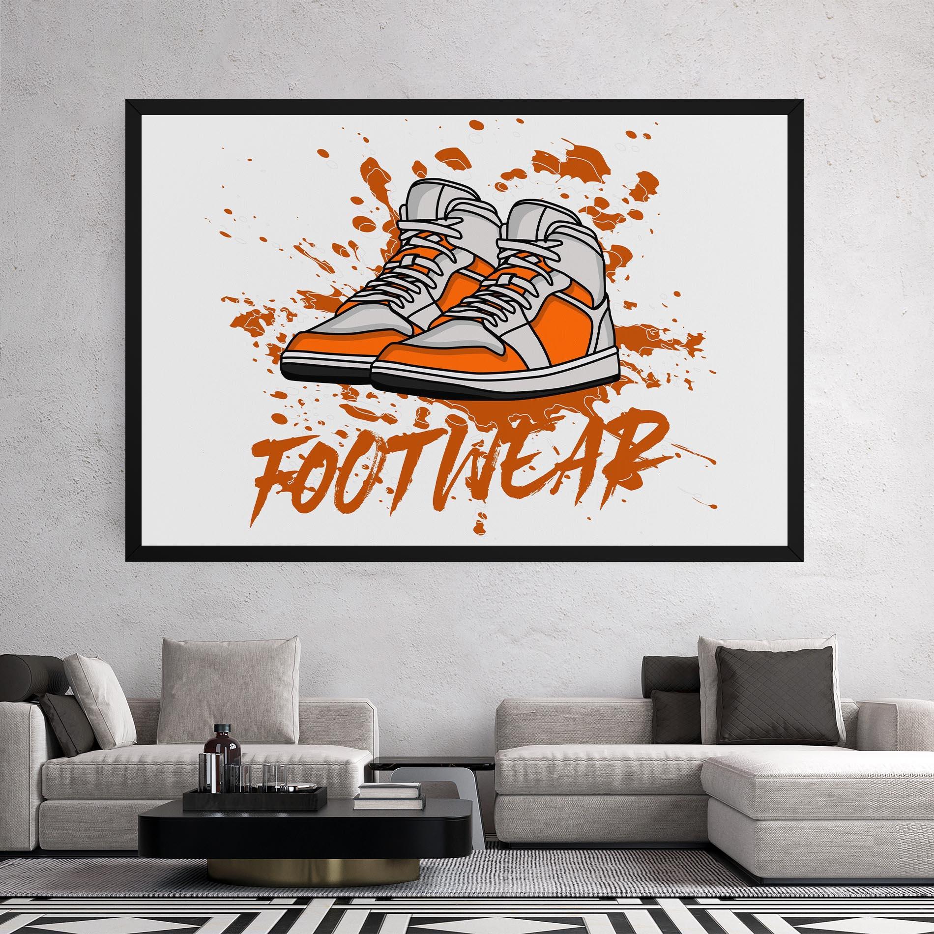 Tablou Canvas Orange Footwear mockup 2