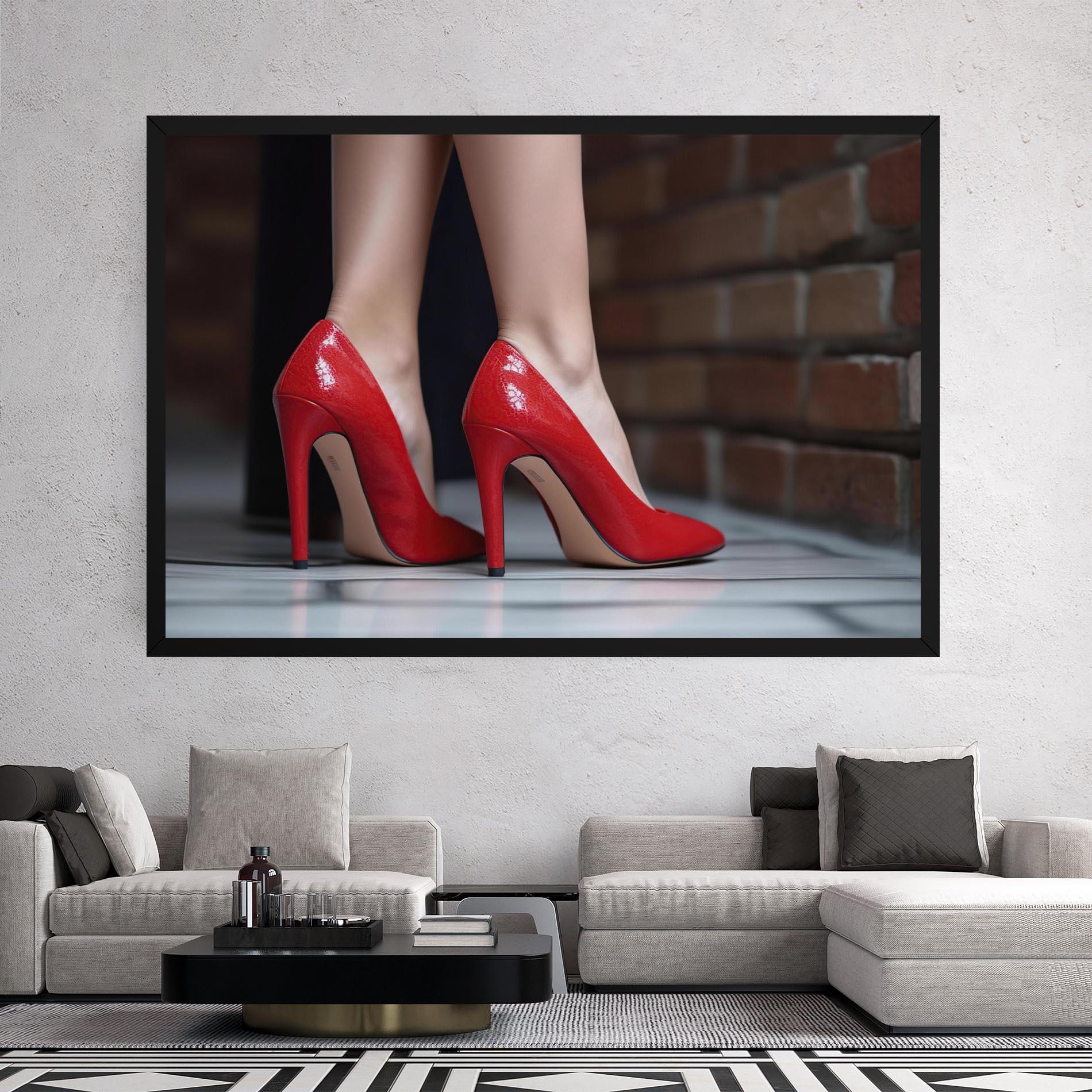 Tablou Canvas Sexy Red Heels mockup 2