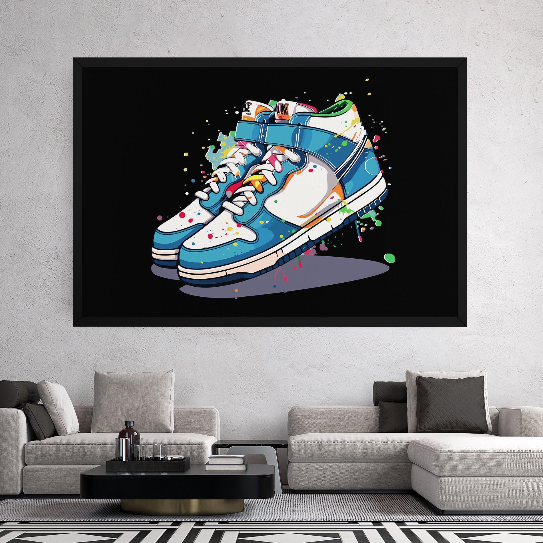 Tablou Canvas Shoes Splash Color mockup 2