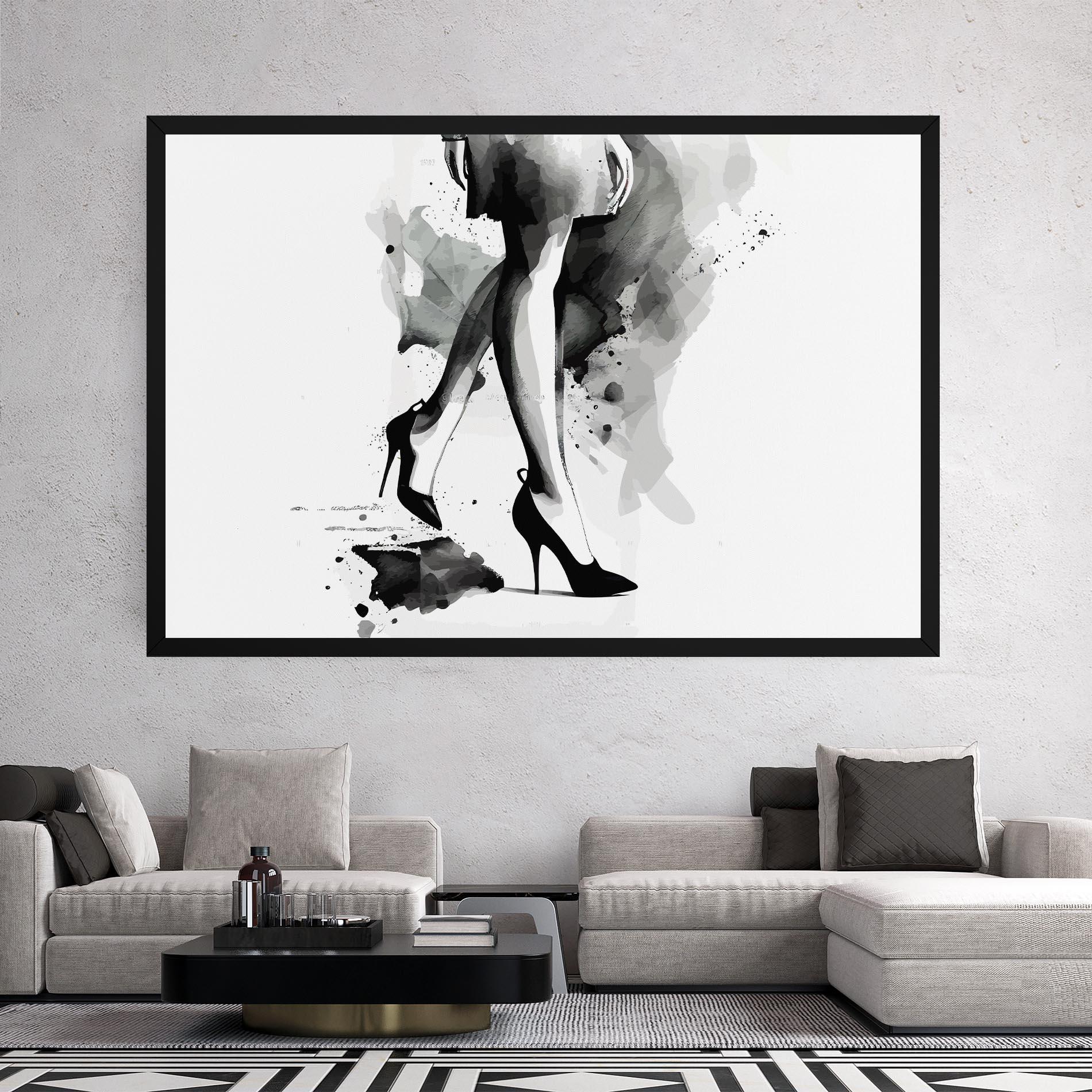 Tablou Canvas Watercolor Shoes mockup 2