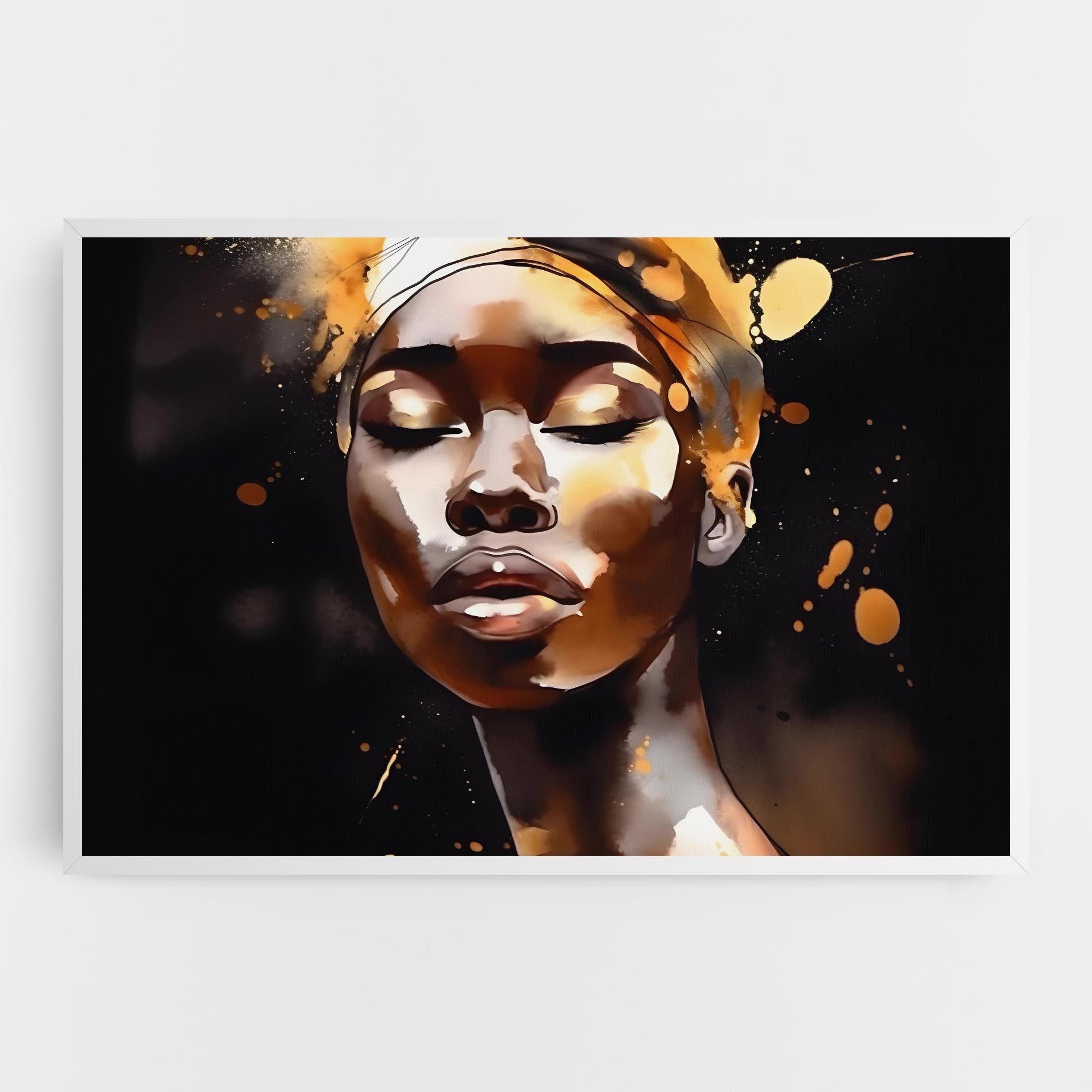 Abstract Gold Woman mockup 0