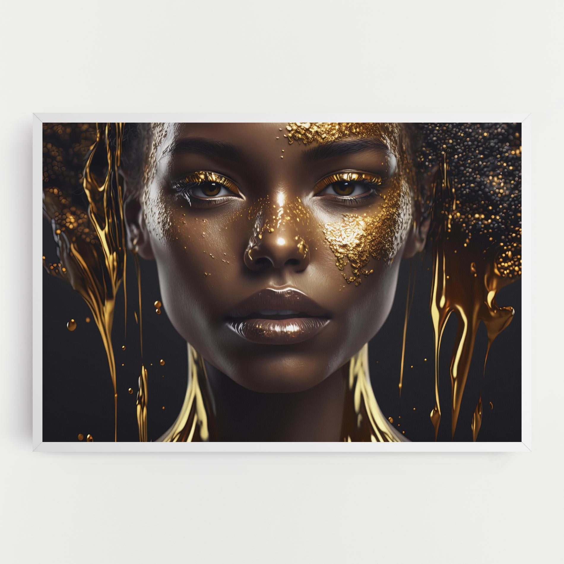 Tablou Canvas Gold Portrait Falling mockup 0