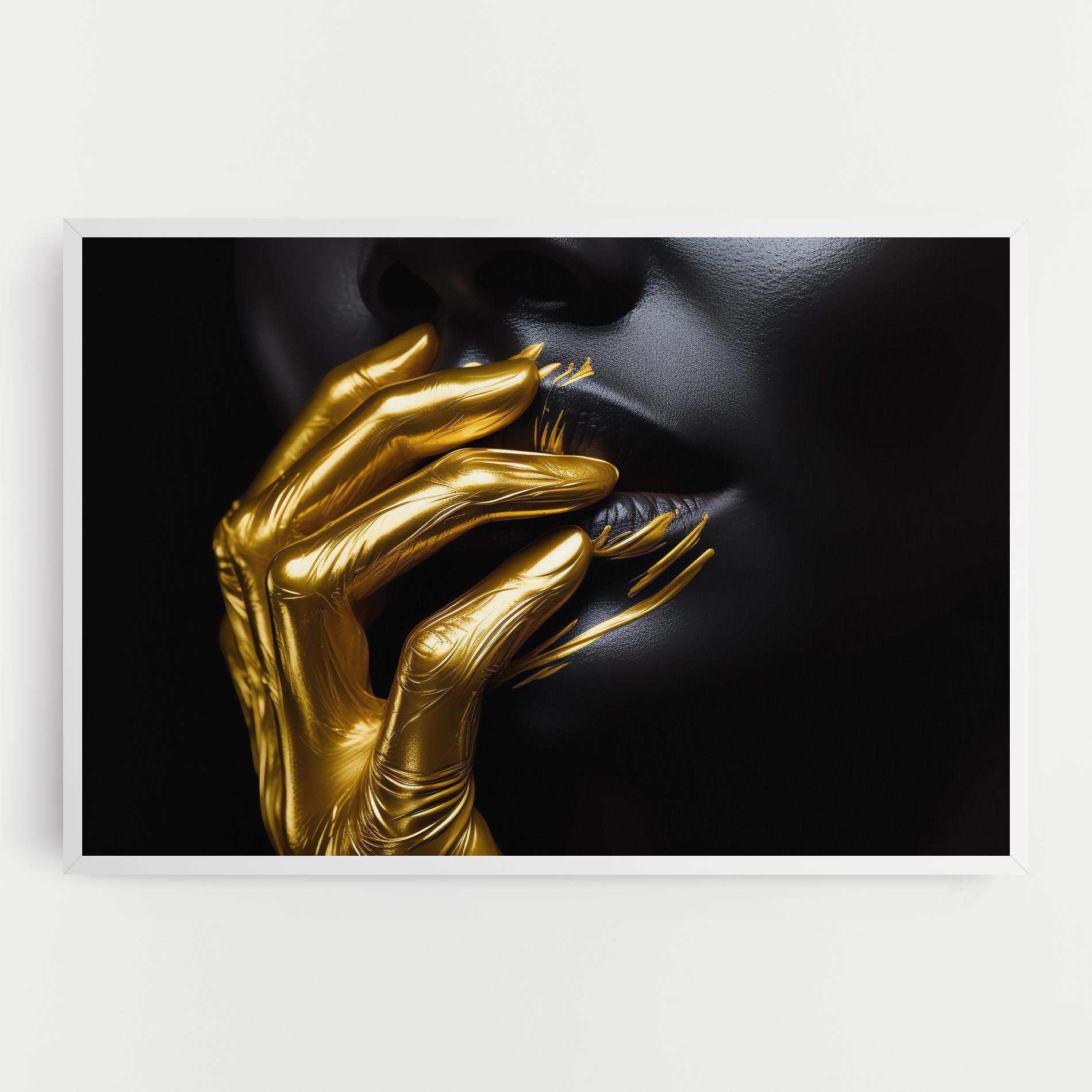 Tablou Canvas Gold Small Hand mockup 0
