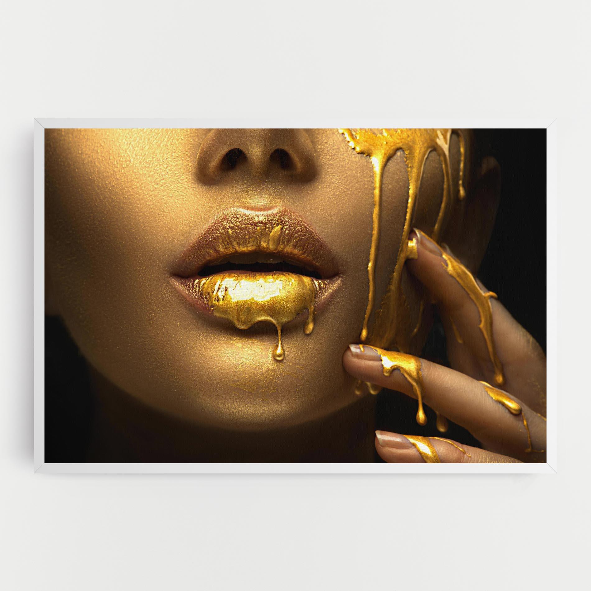 Tablou Canvas Golden Lips mockup 0