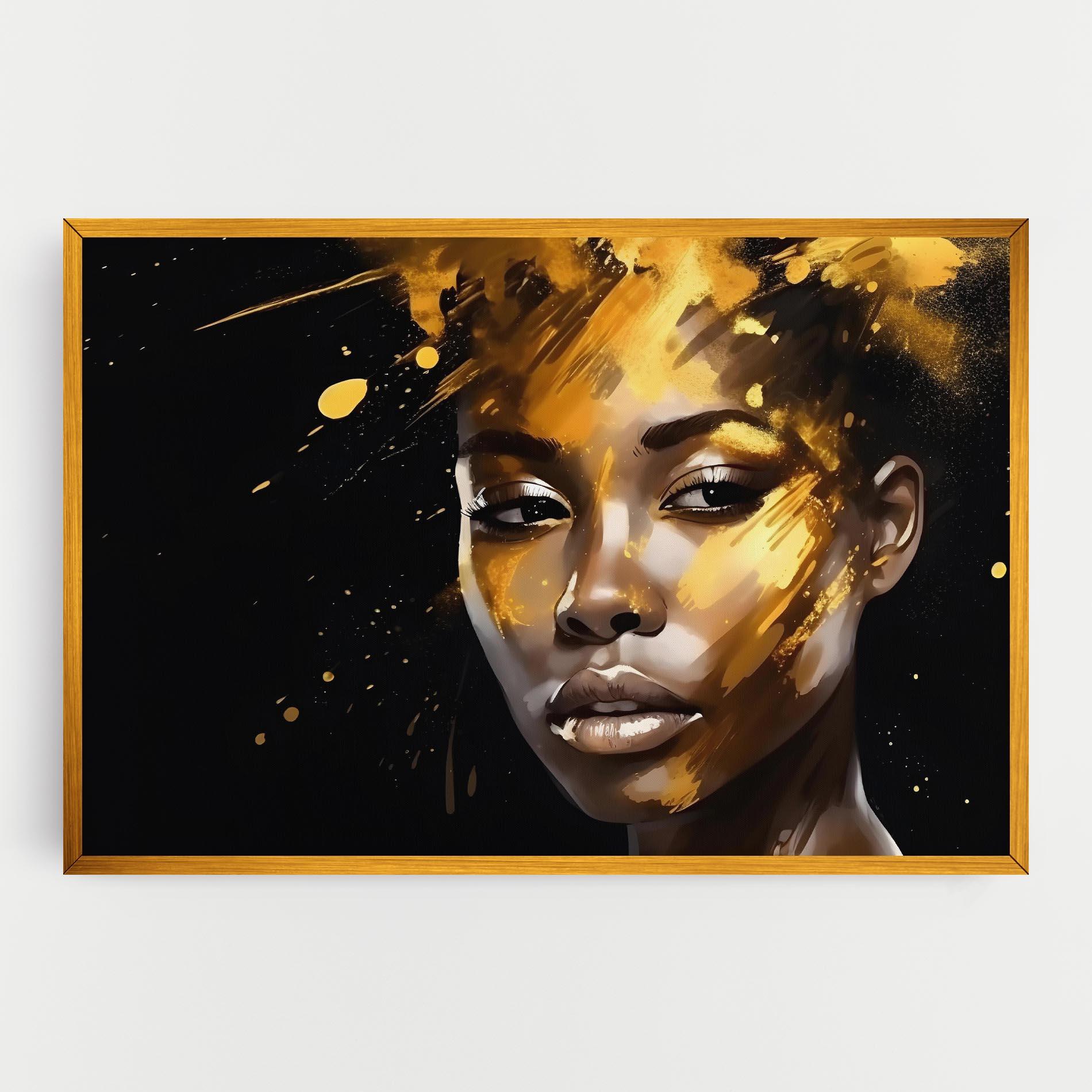 Tablou Canvas African Gold Woman mockup 0