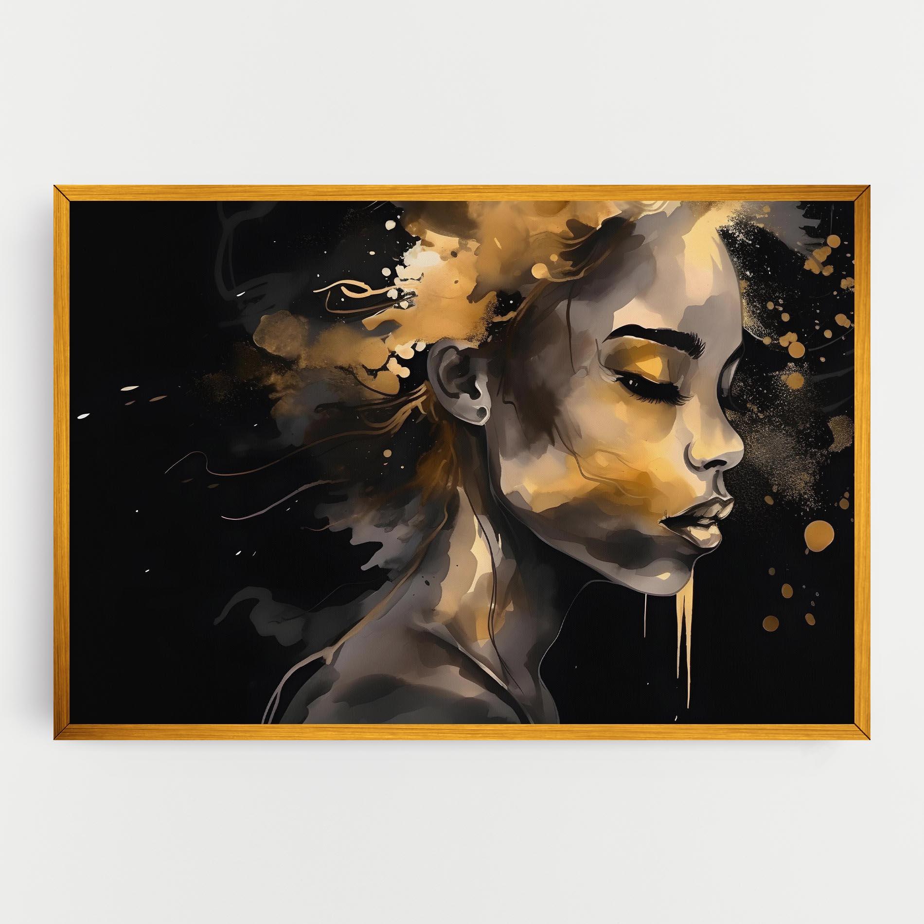 Tablou Canvas Gold Stylish Modern mockup 0