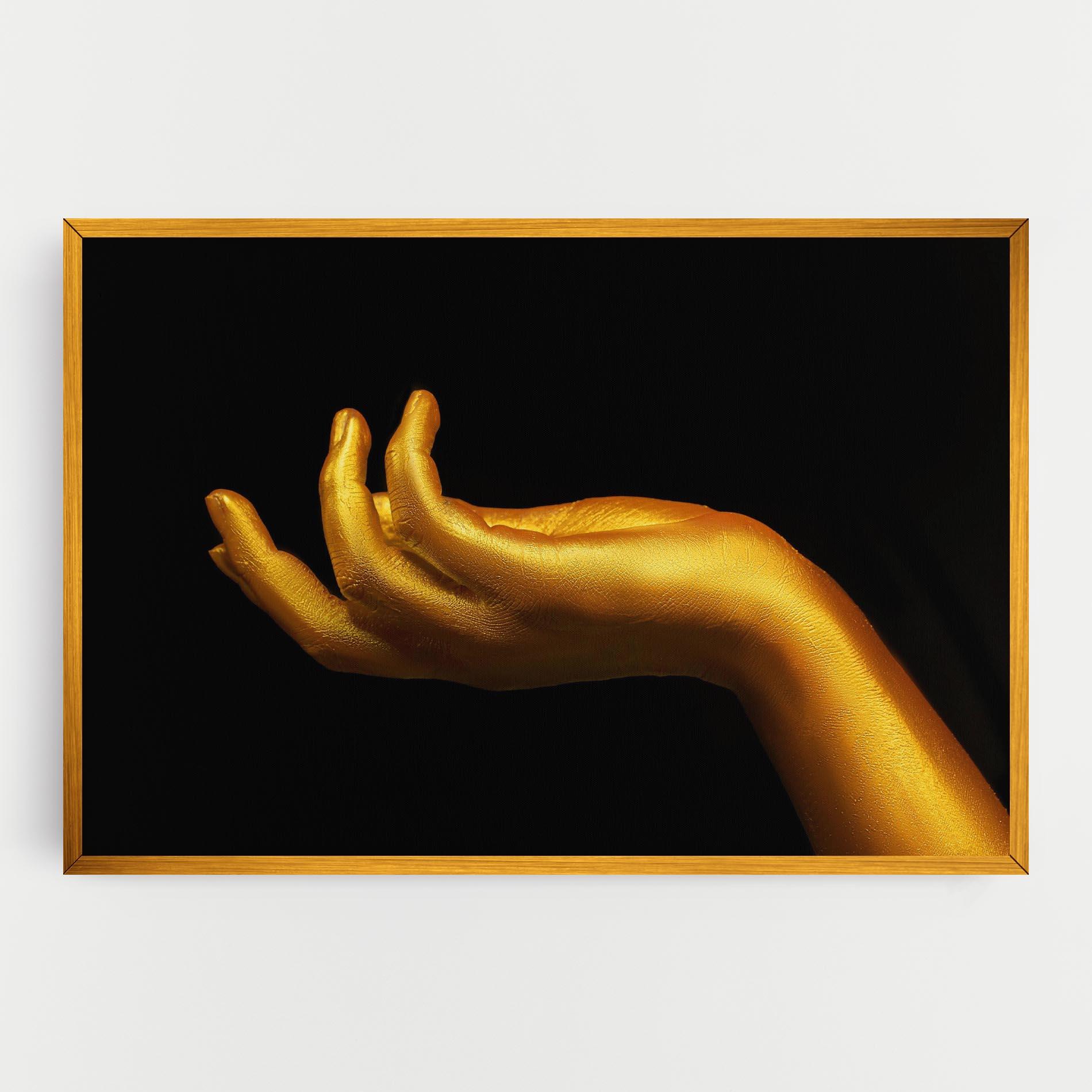 Tablou Canvas Strong Gold Hand mockup 0