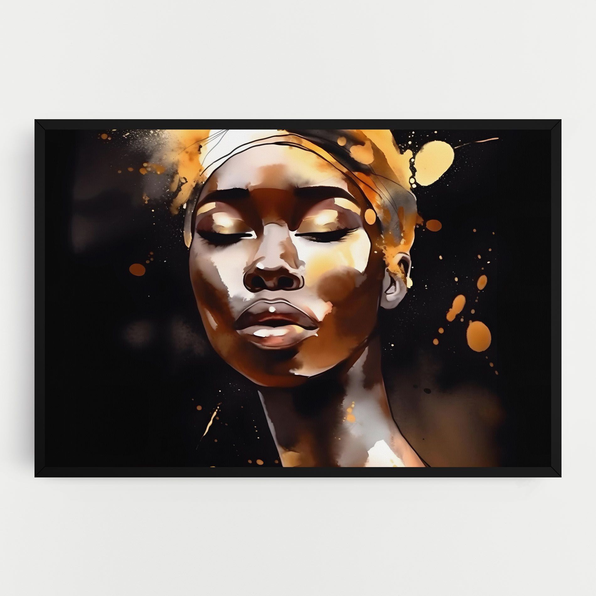 Abstract Gold Woman mockup 0