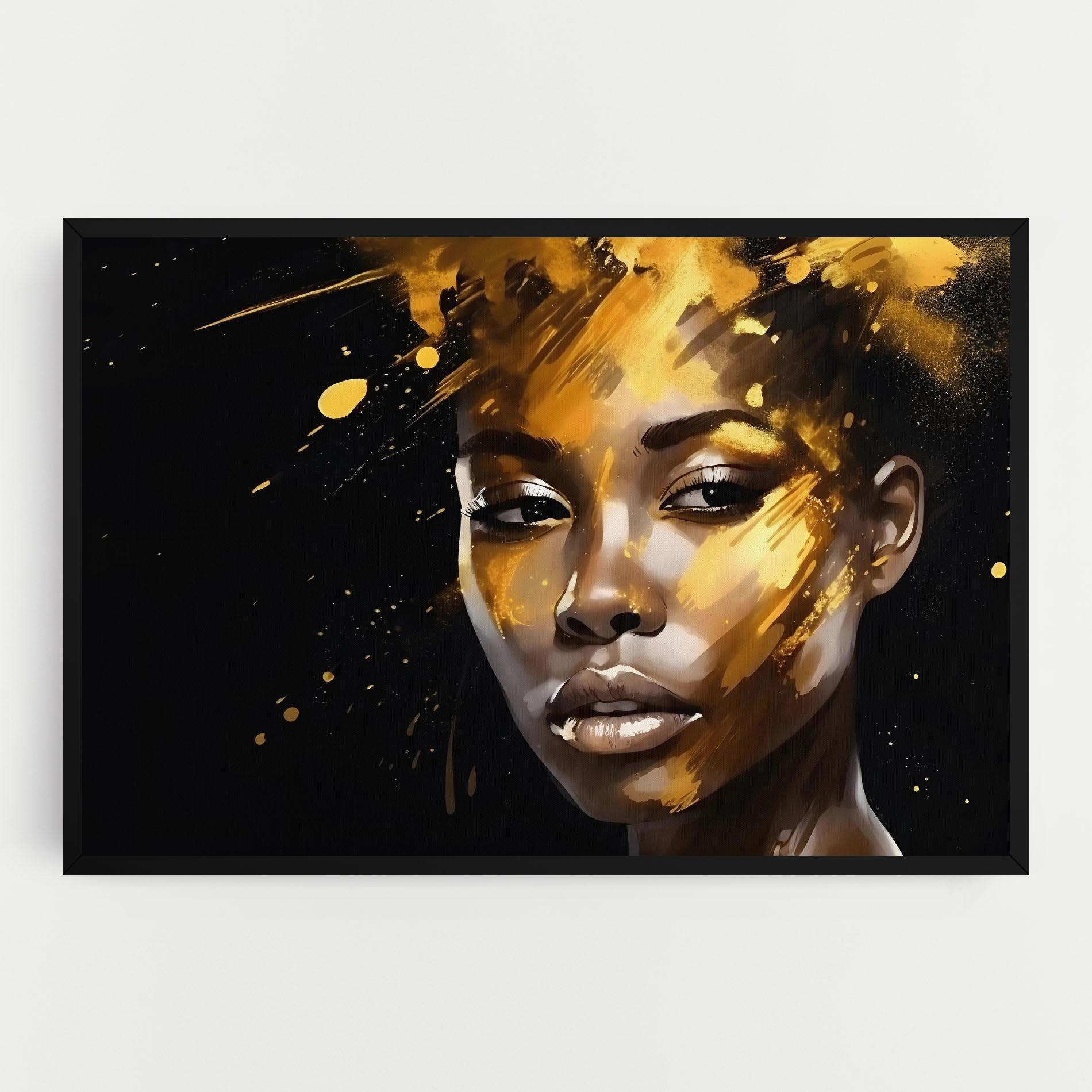Tablou Canvas African Gold Woman mockup 0
