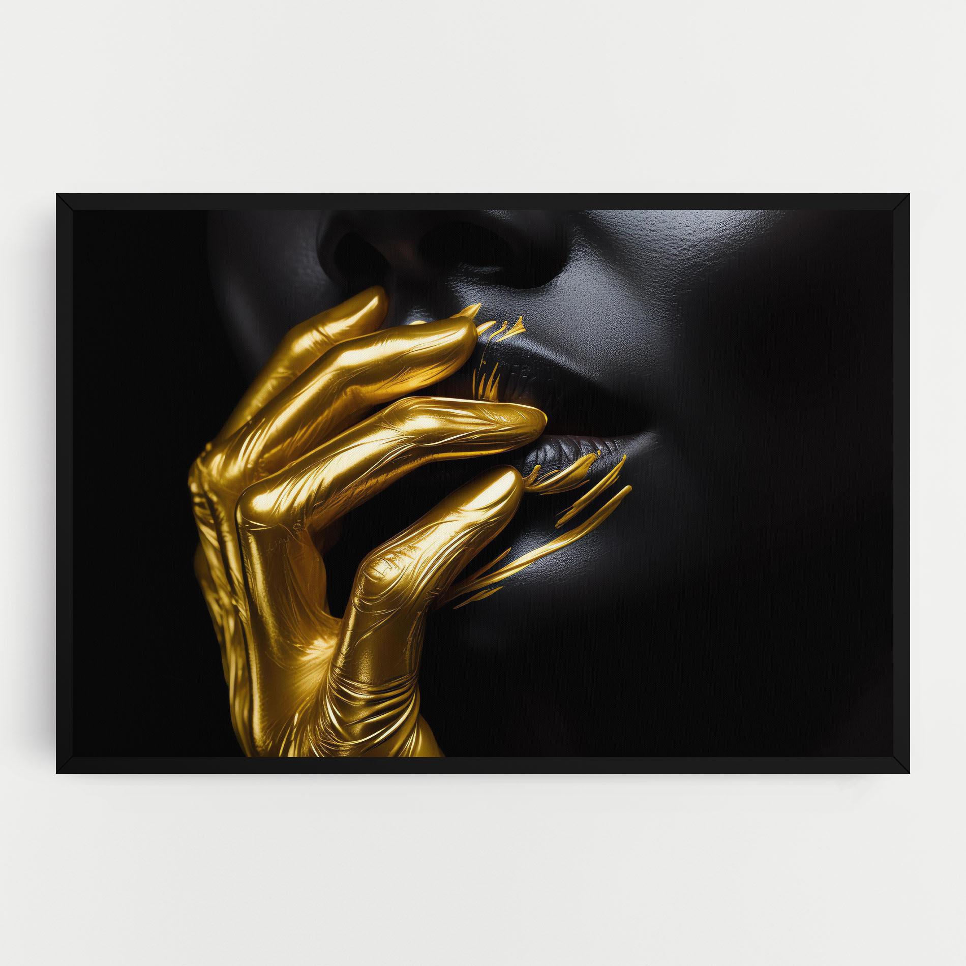 Tablou Canvas Gold Small Hand mockup 0