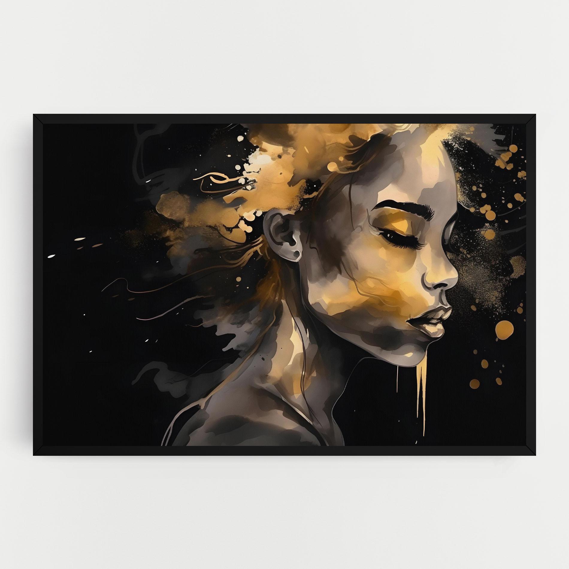 Tablou Canvas Gold Stylish Modern mockup 0