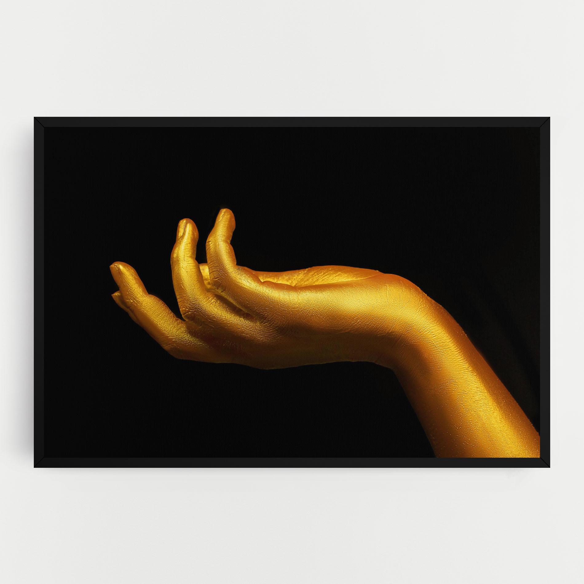 Tablou Canvas Strong Gold Hand mockup 0