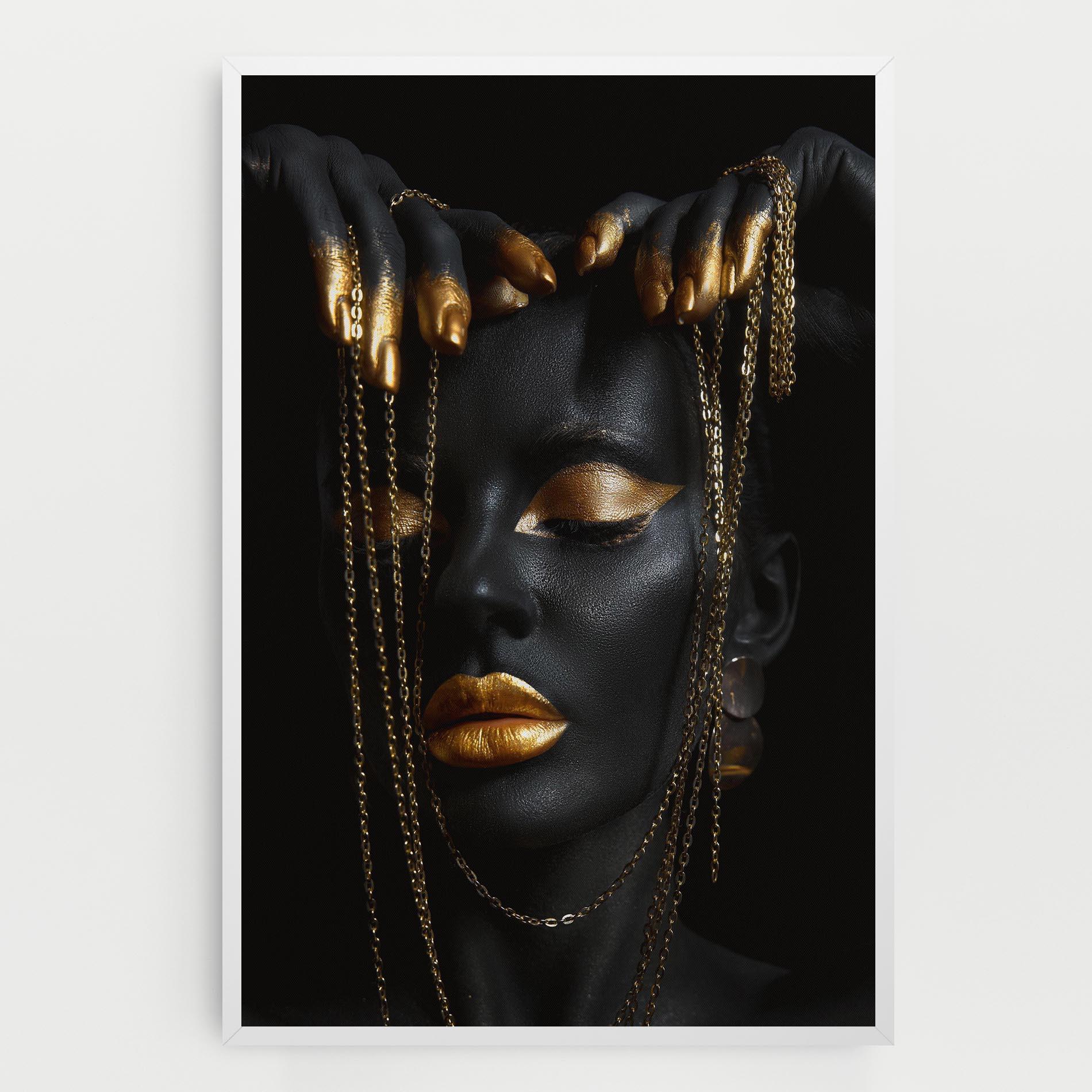 Tablou Canvas Chain Gold Eyelids mockup 0