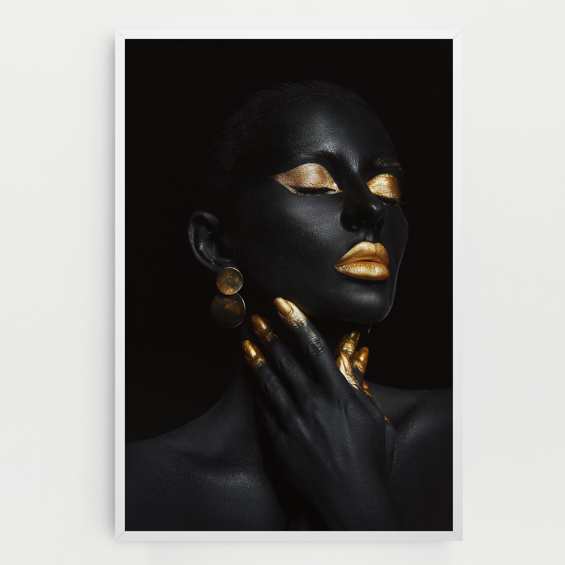 Tablou Canvas Eyelids Gold Makeup mockup 0