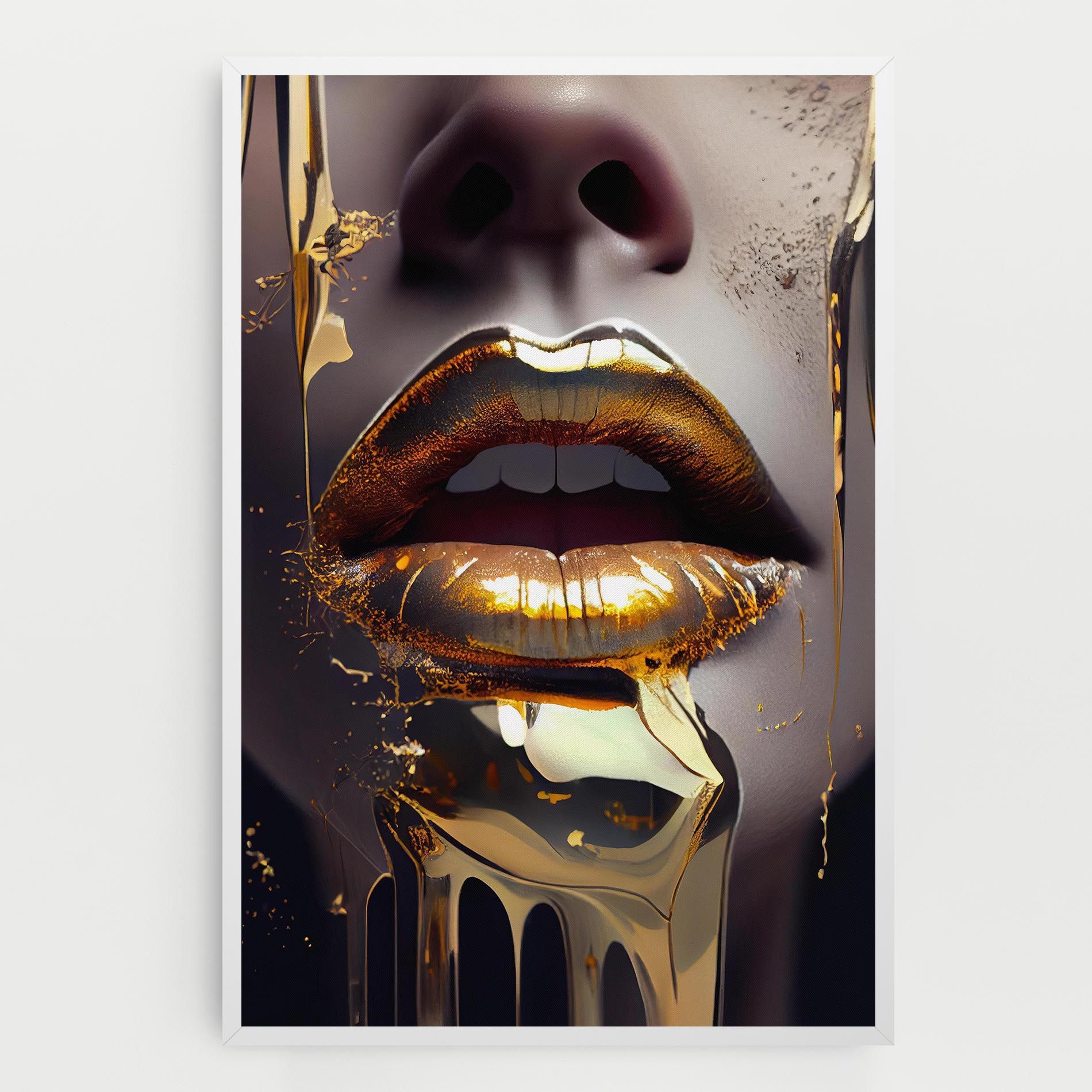 Glamorous Gold Lips mockup 0