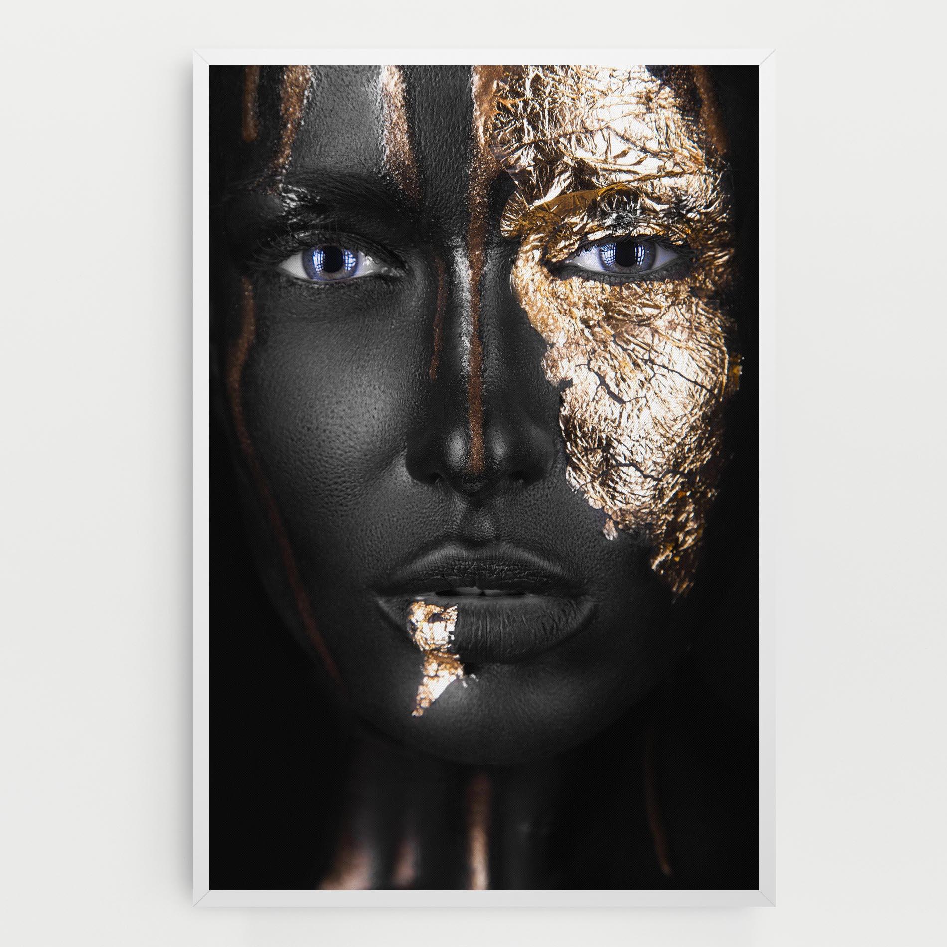Tablou Canvas Golden Face mockup 0