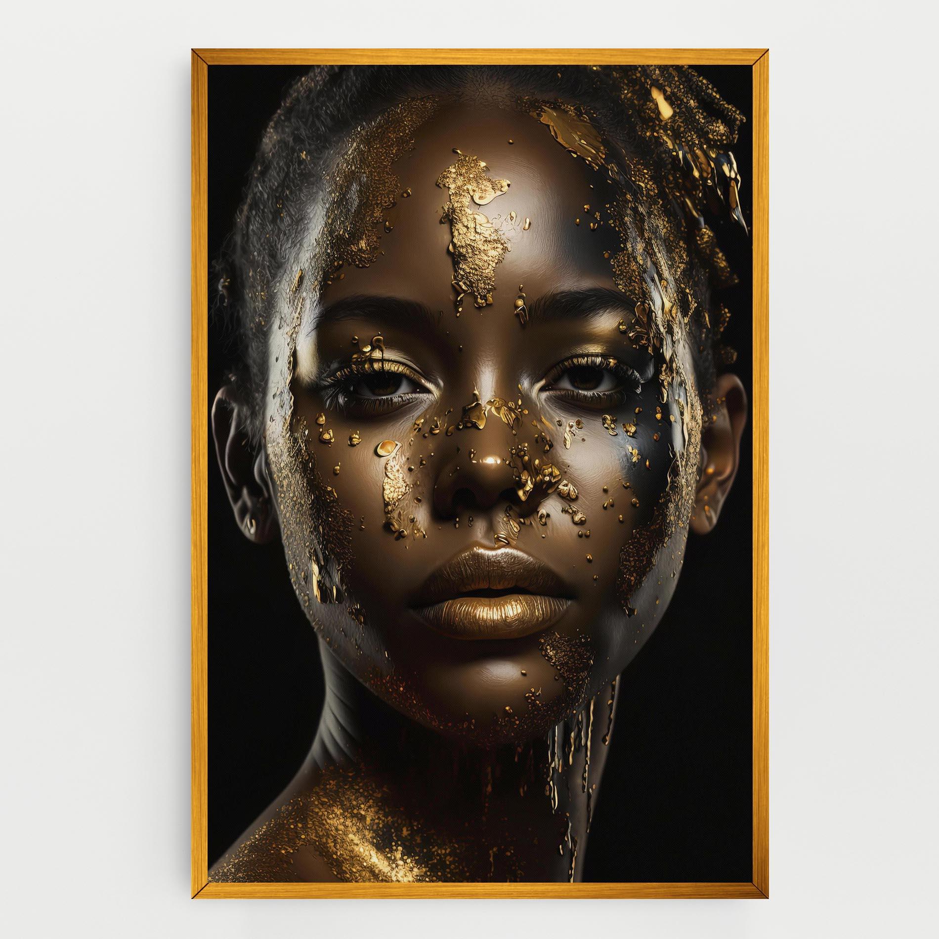Tablou Canvas Attractive Gold Woman mockup 0