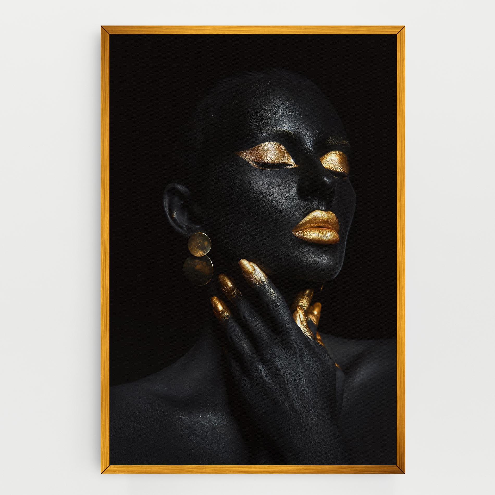 Tablou Canvas Eyelids Gold Makeup mockup 0