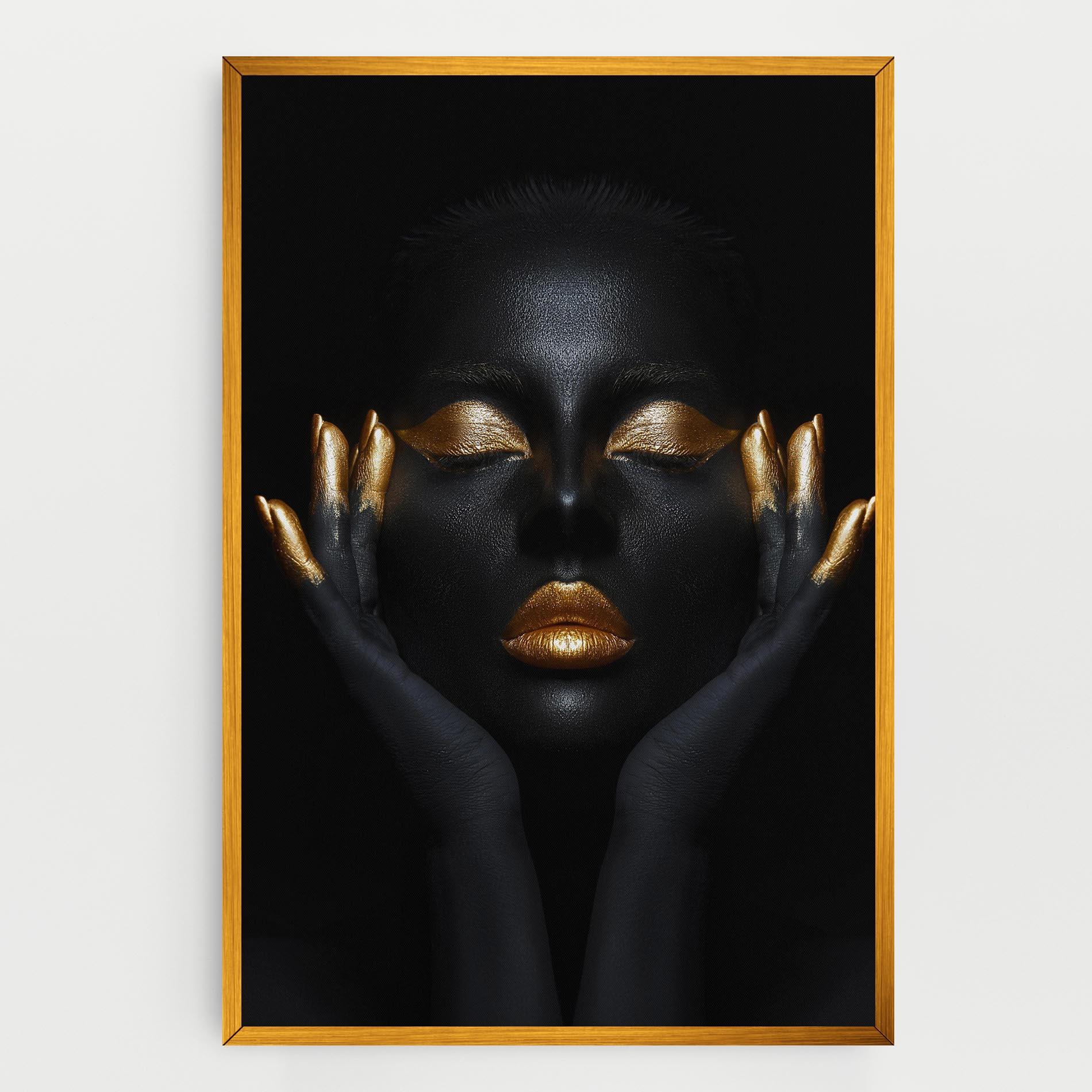 Tablou Canvas Fingertips Gold Makeup mockup 0