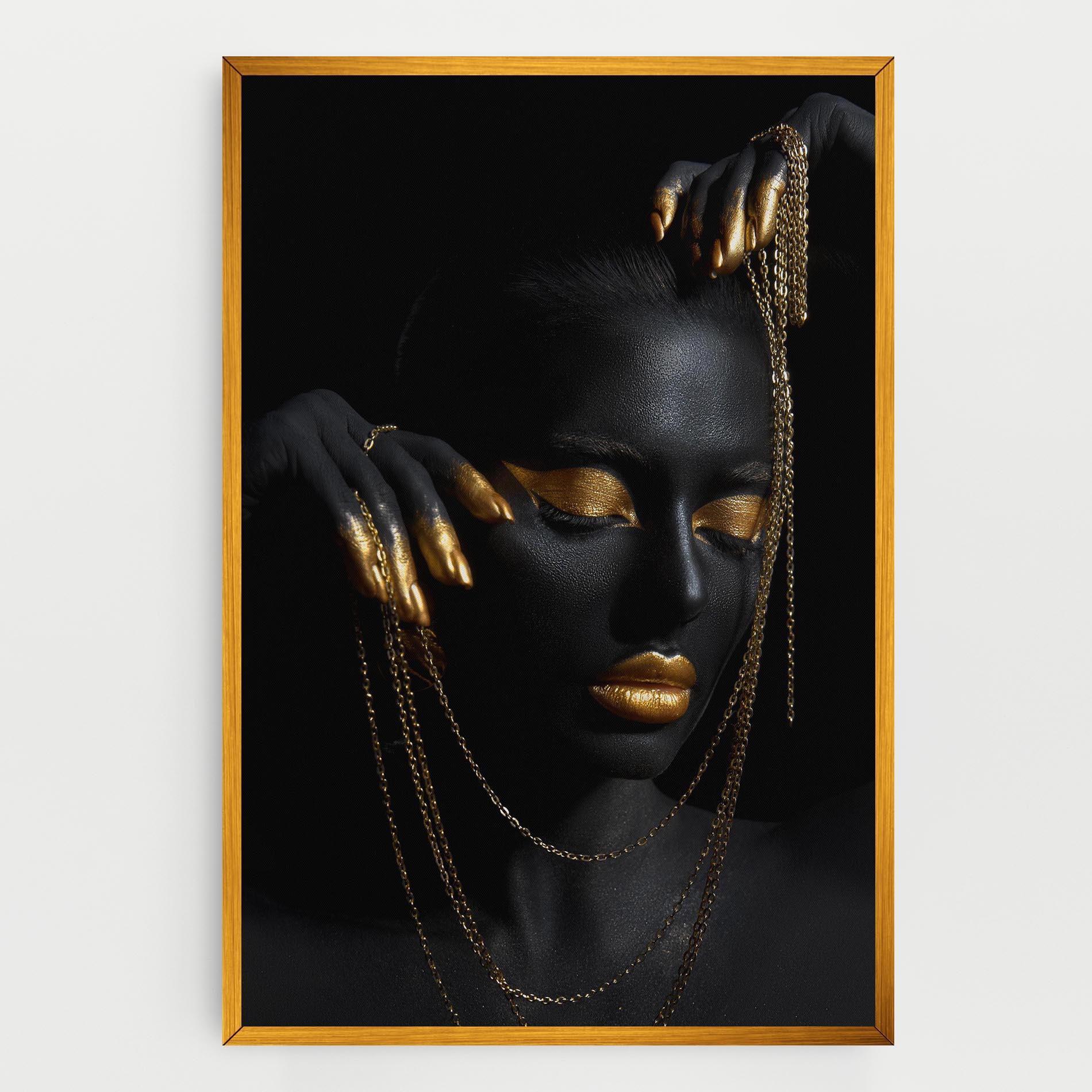 Tablou Canvas Gold Black Skin mockup 0