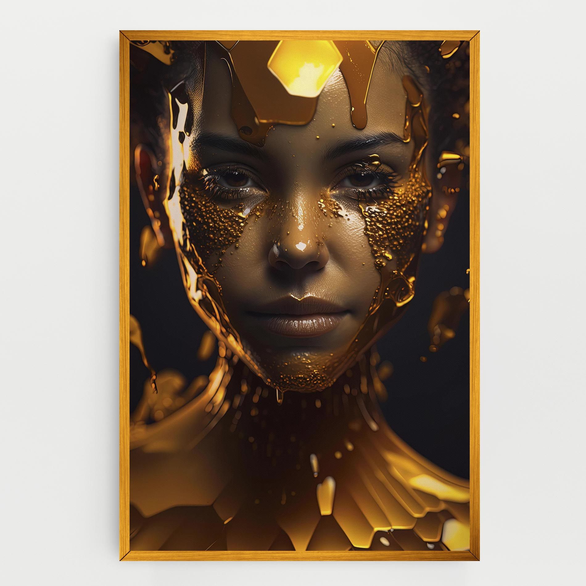 Gold Honeycomb Girl mockup 0