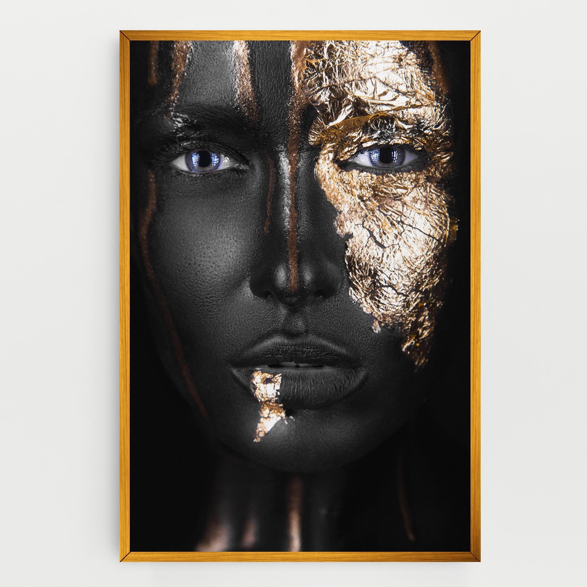 Tablou Canvas Golden Face mockup 0