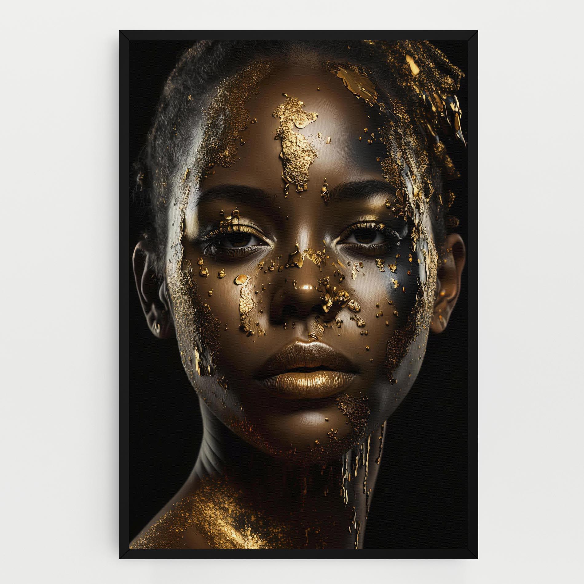 Tablou Canvas Attractive Gold Woman mockup 0