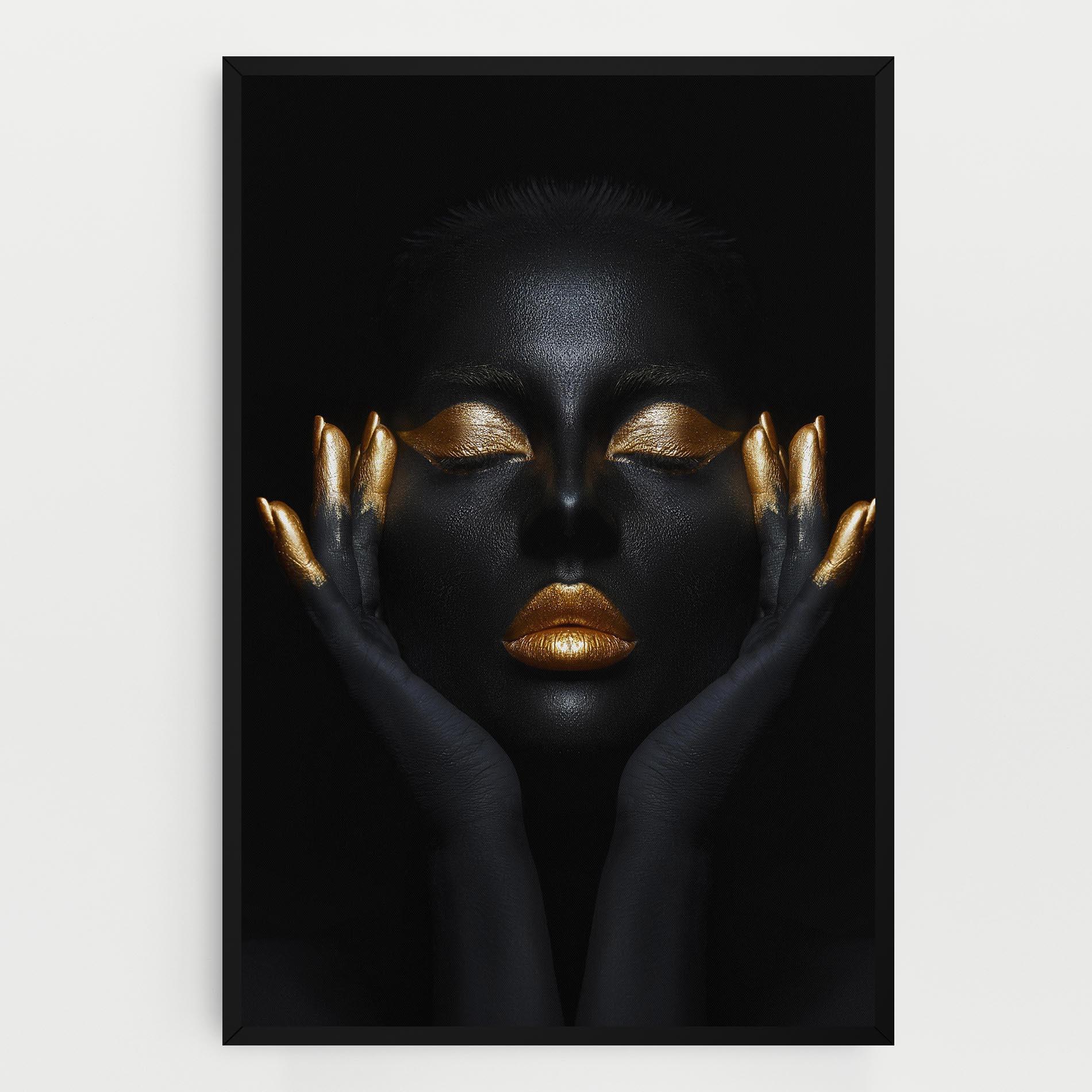 Tablou Canvas Fingertips Gold Makeup mockup 0