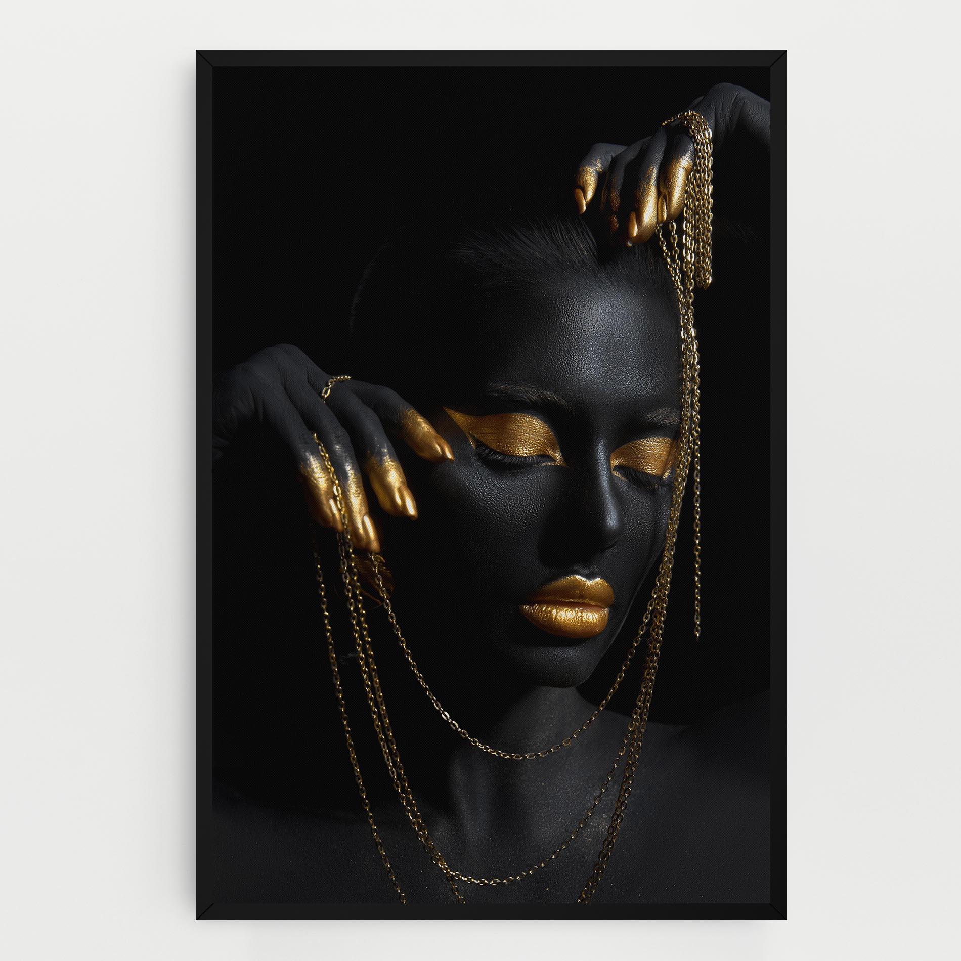 Tablou Canvas Gold Black Skin mockup 0