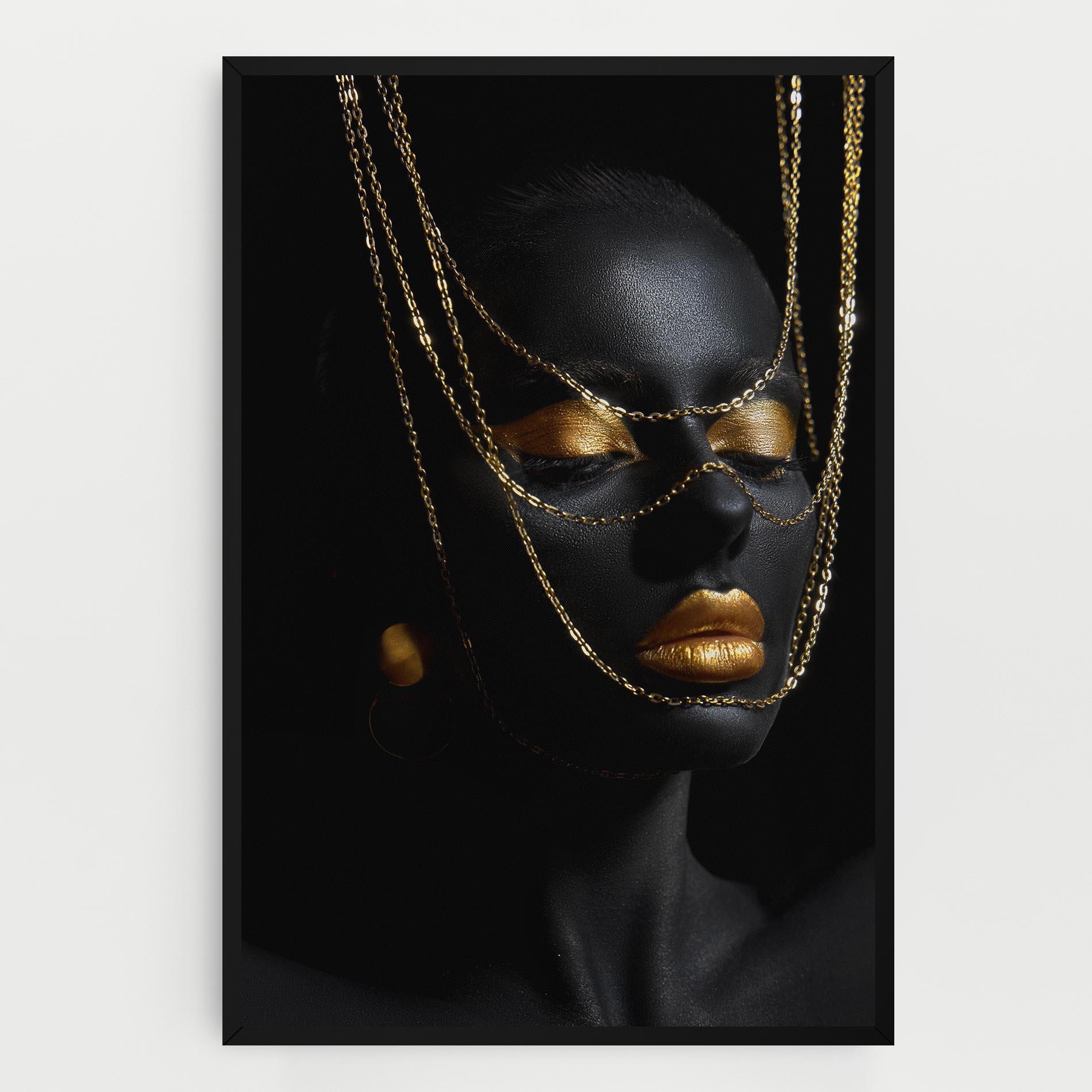 Tablou Canvas Gold Chain Girl mockup 0
