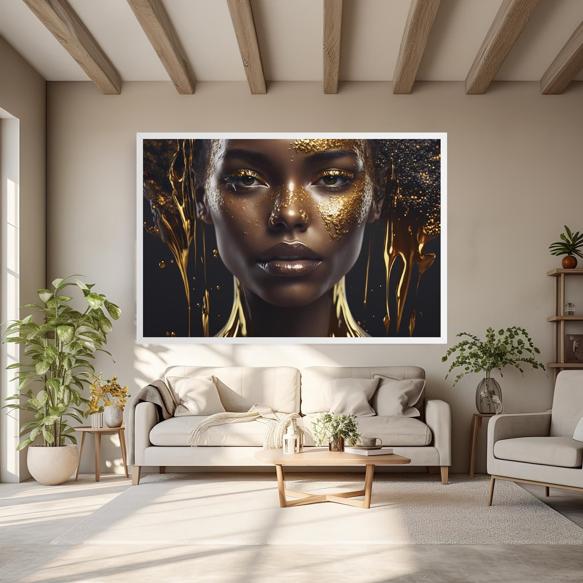 Gold Portrait Falling mockup 6