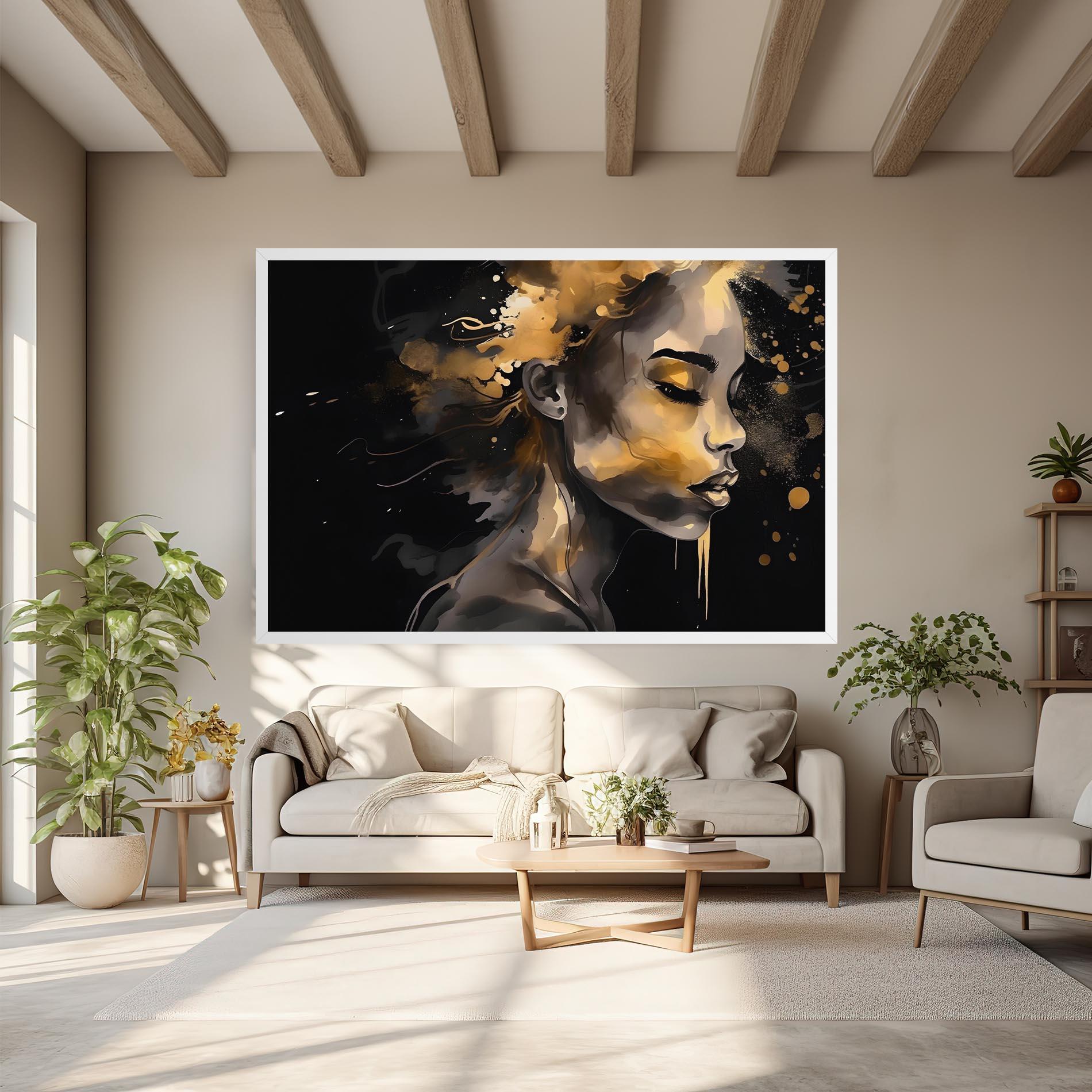 Tablou Canvas Gold Stylish Modern mockup 6