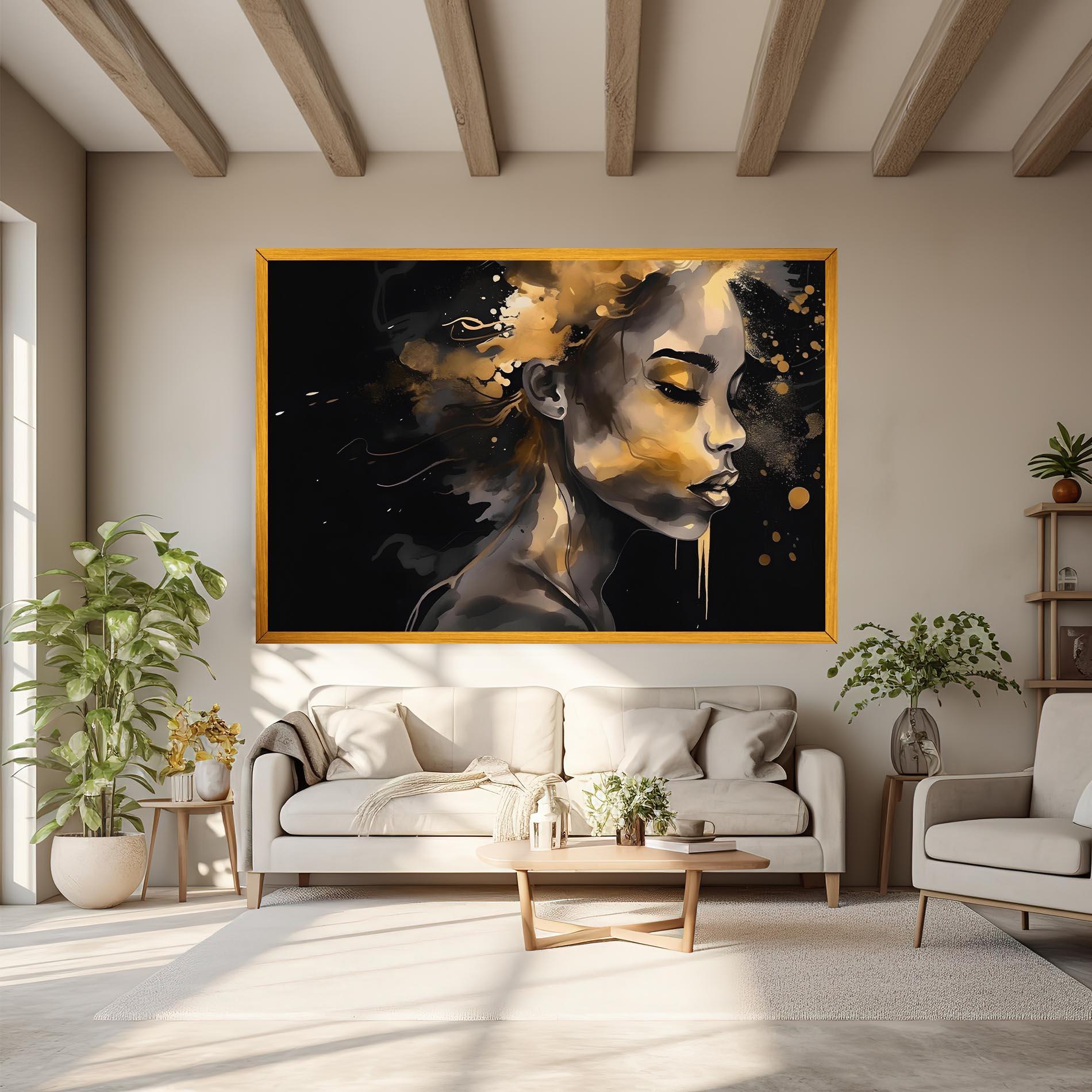 Tablou Canvas Gold Stylish Modern mockup 6
