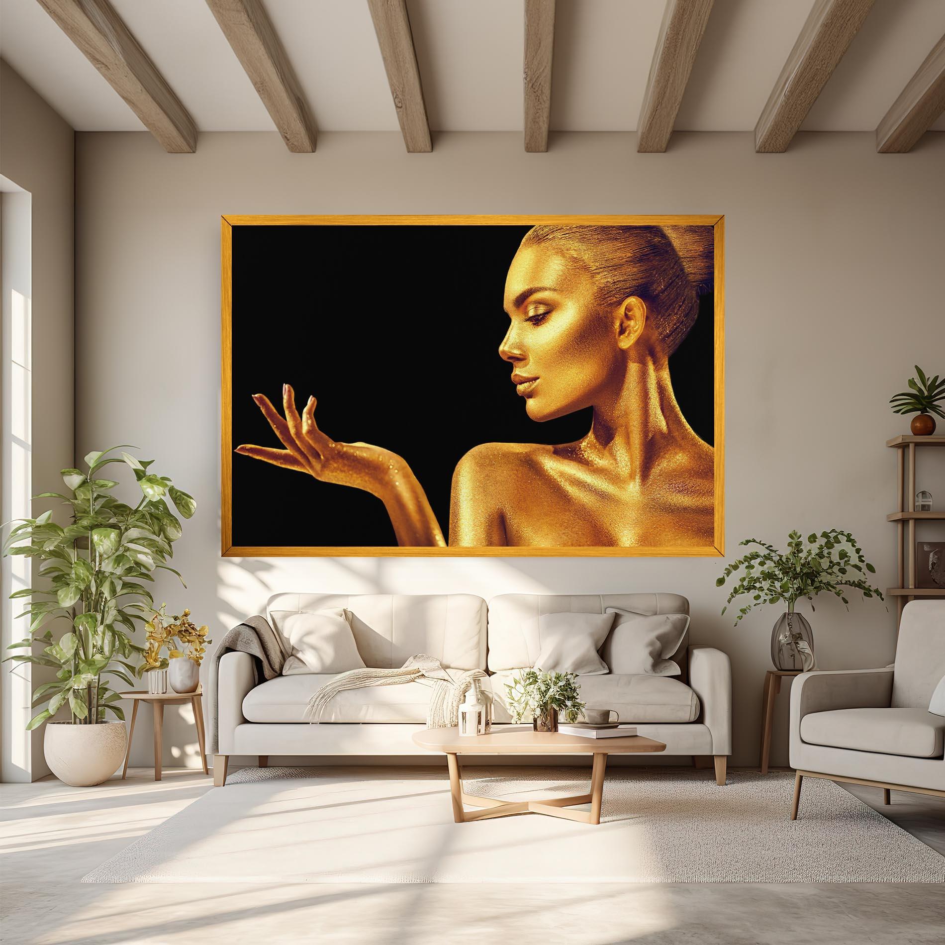 Tablou Canvas Golden Glamour mockup 6