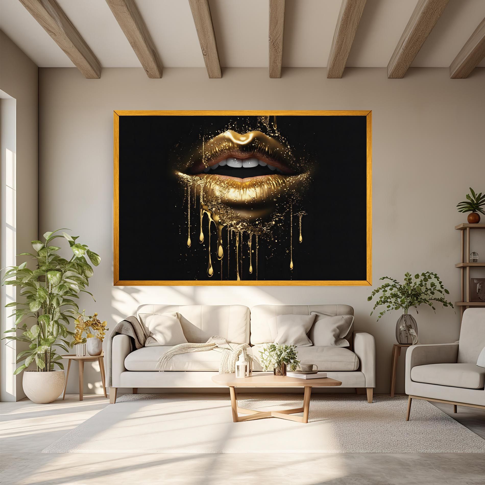 Golden Luxury Lips mockup 6