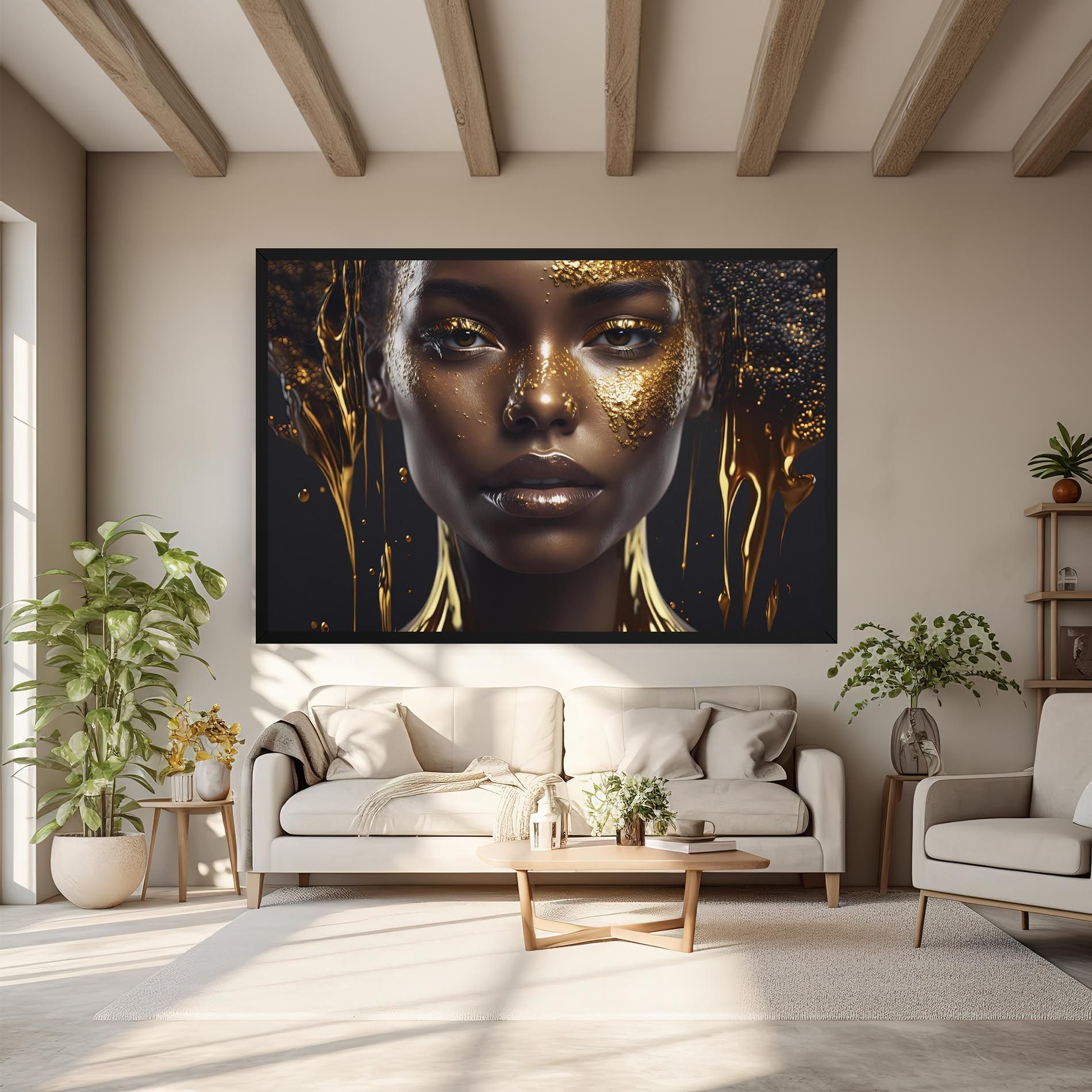 Gold Portrait Falling mockup 6