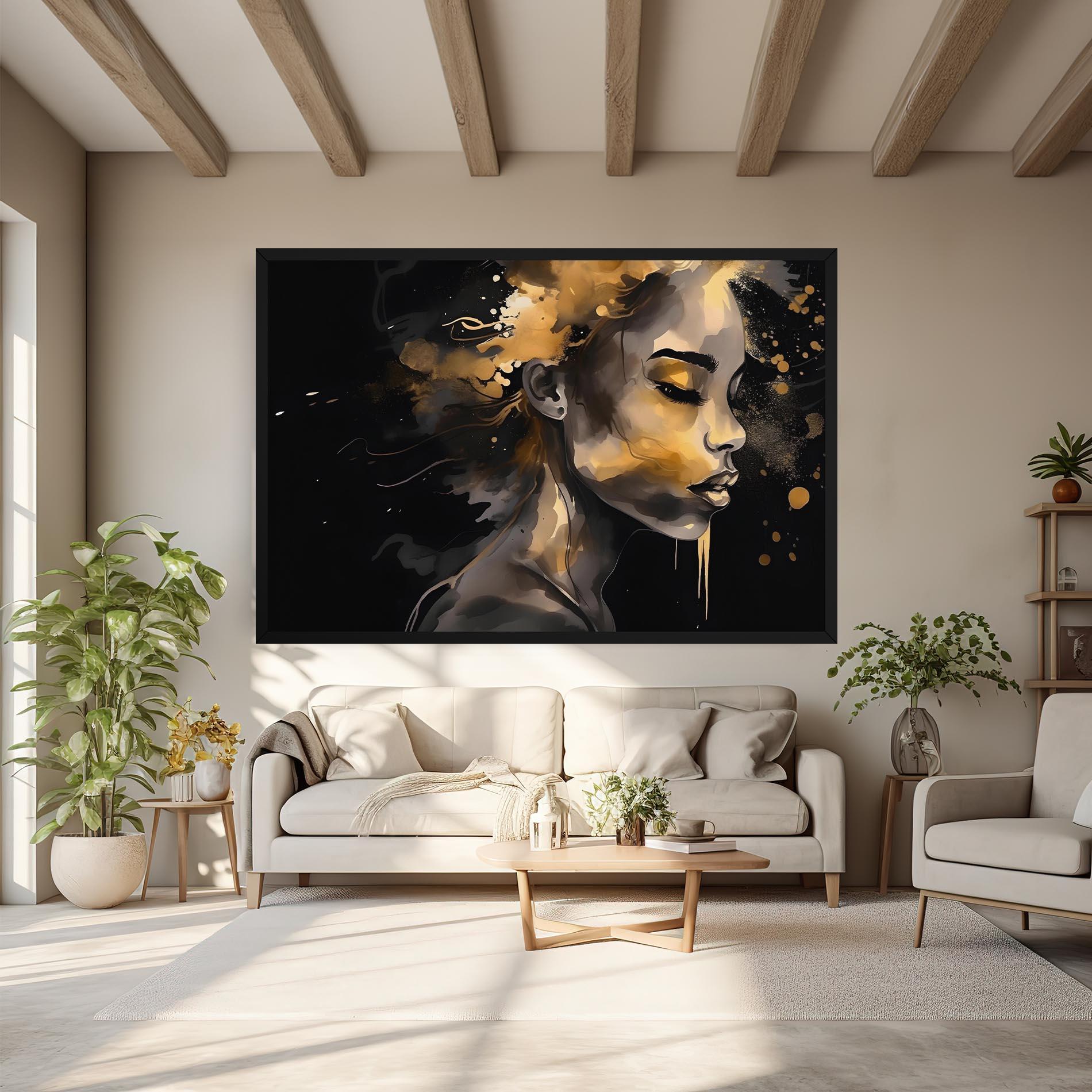 Tablou Canvas Gold Stylish Modern mockup 6