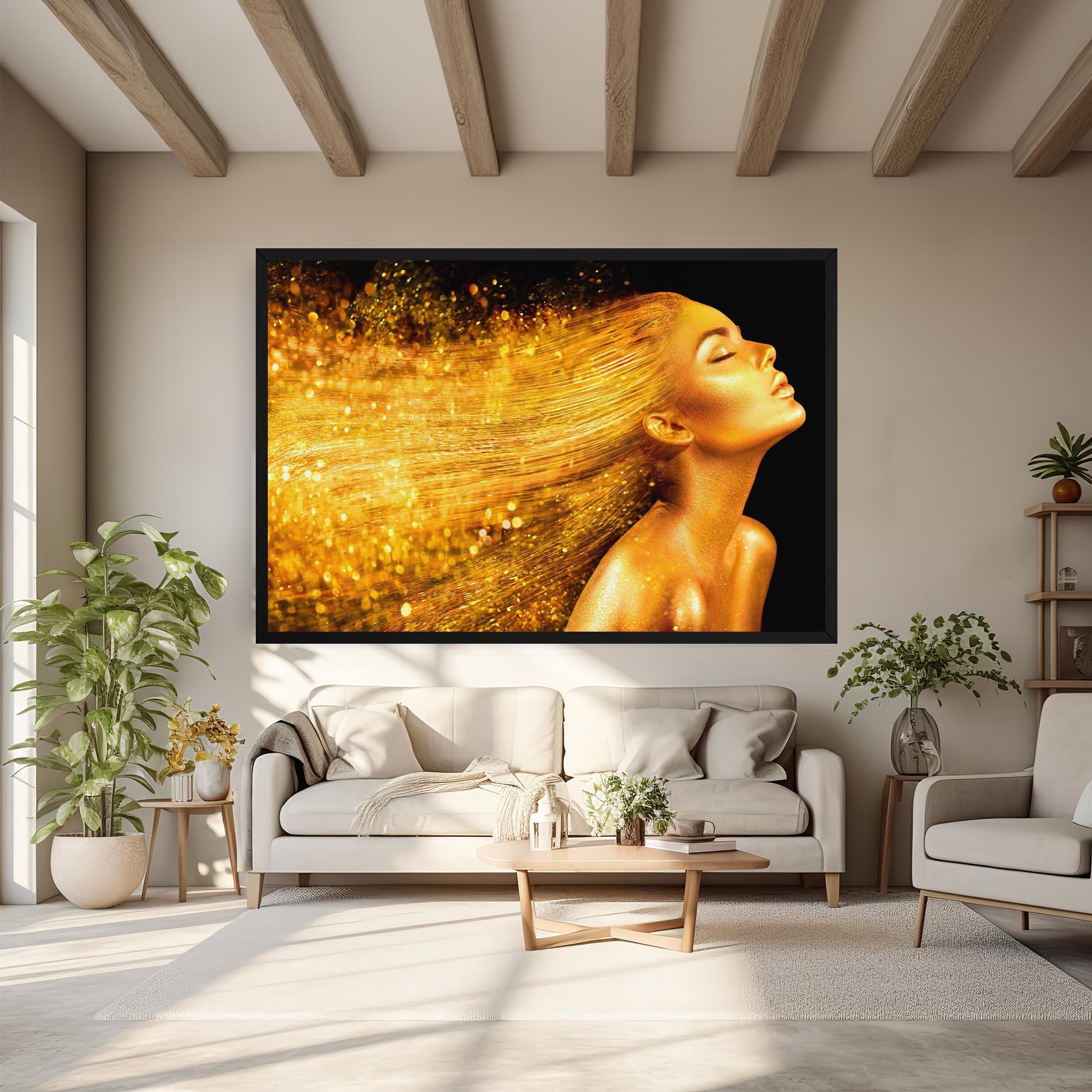 Tablou Canvas Golden Girl mockup 6