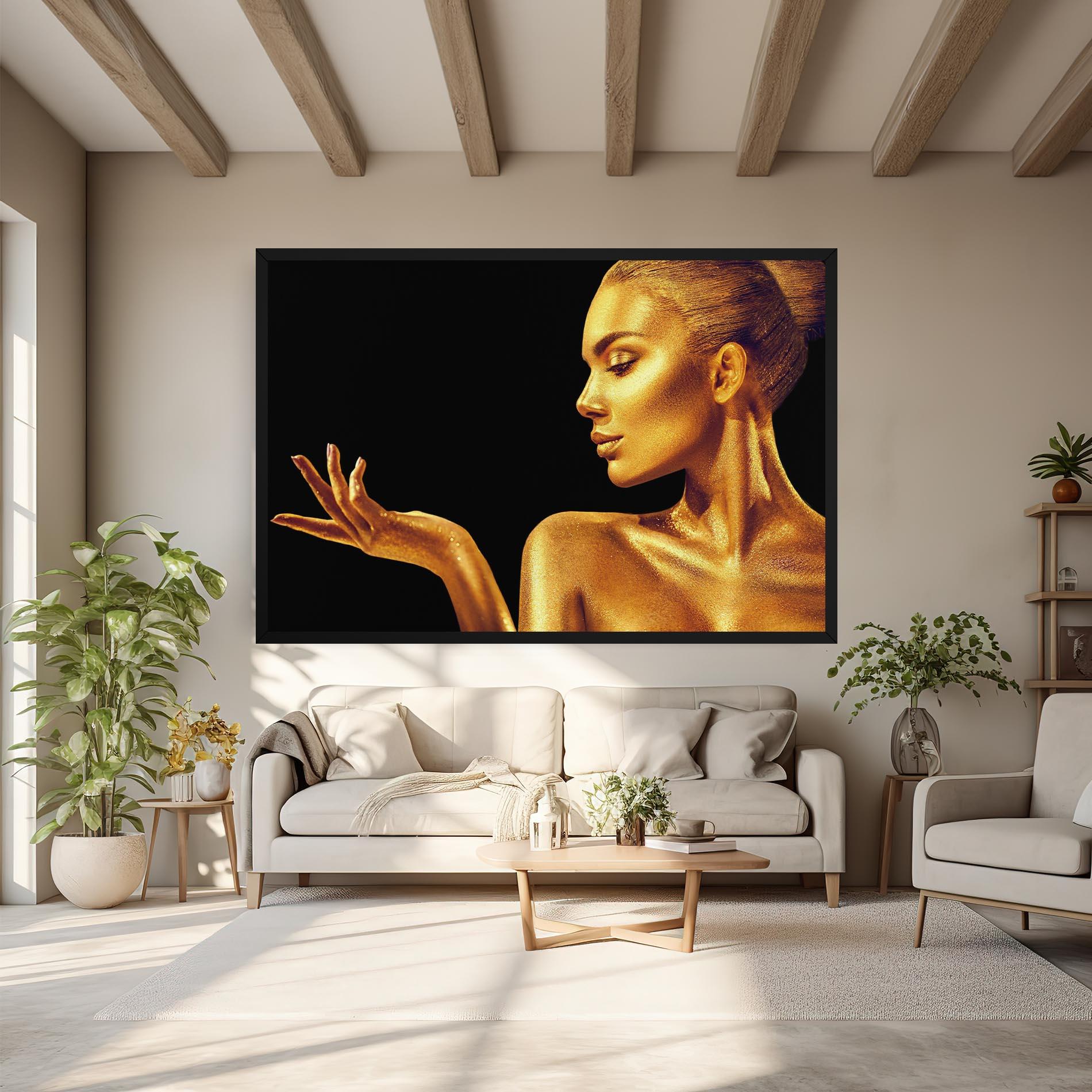 Tablou Canvas Golden Glamour mockup 6