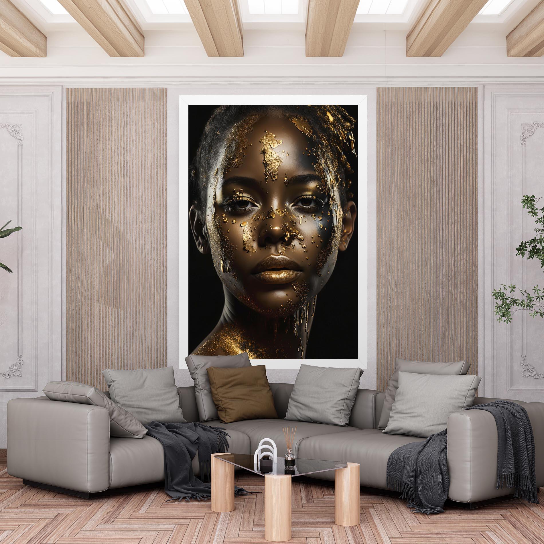 Tablou Canvas Attractive Gold Woman mockup 6