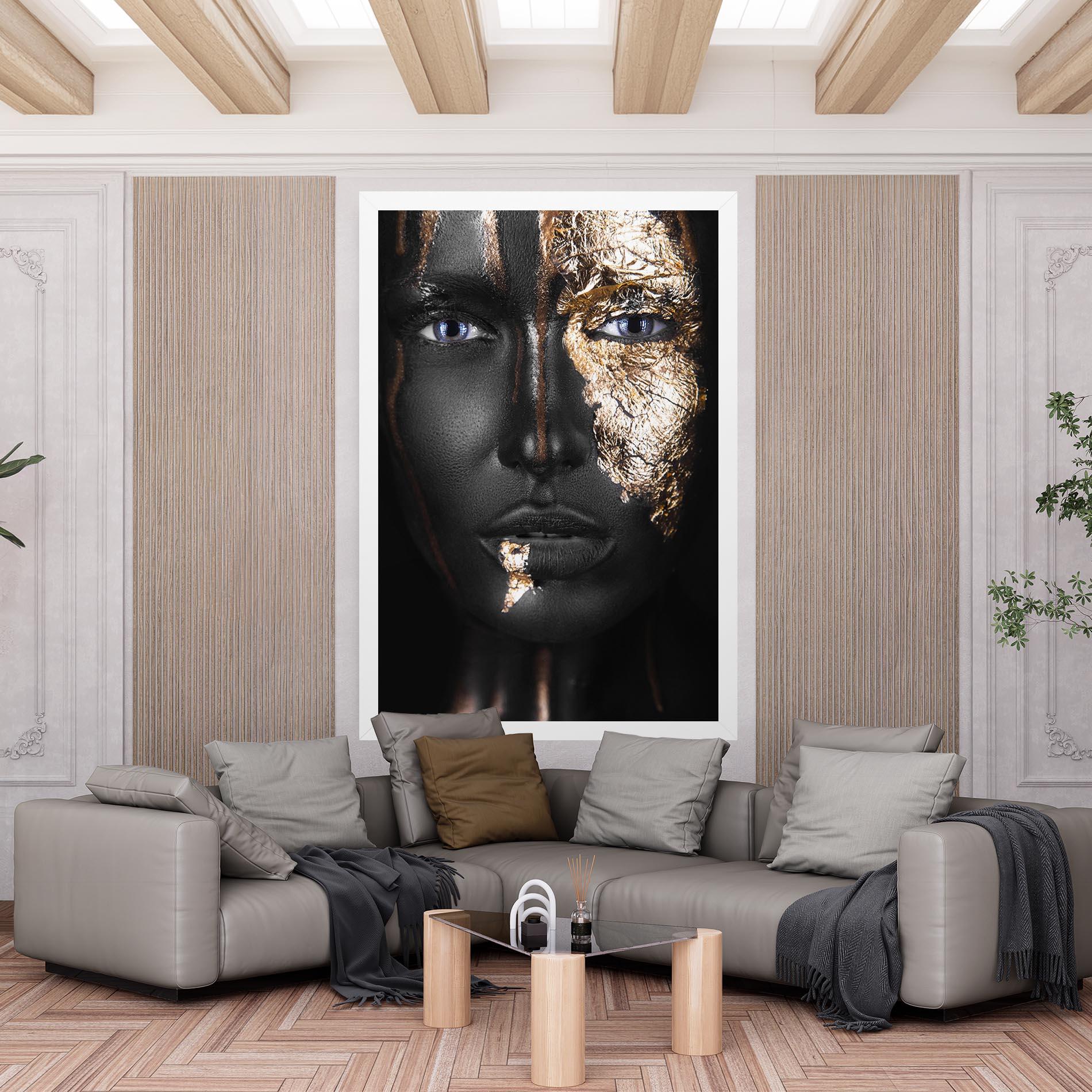 Tablou Canvas Golden Face mockup 6