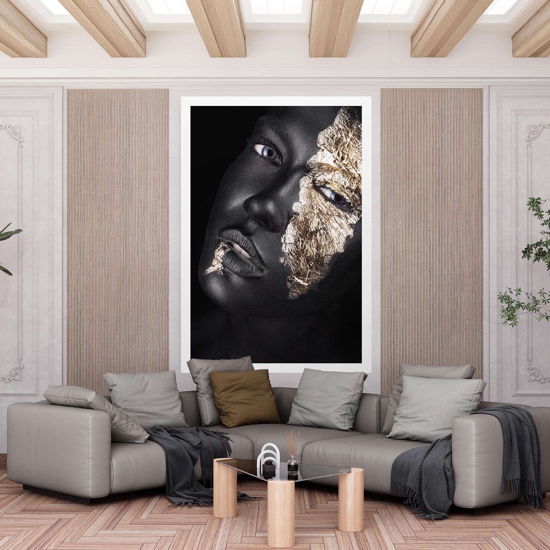 Tablou Canvas Grey Gold Makeup mockup 6