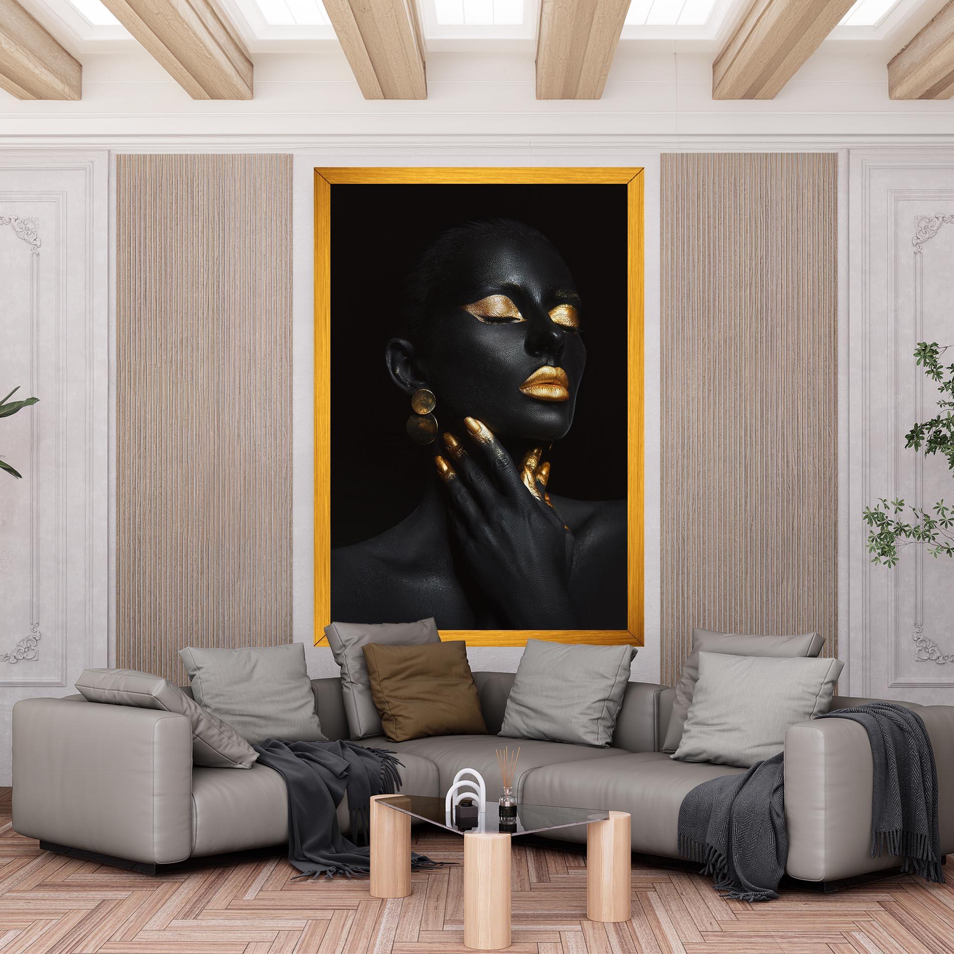 Tablou Canvas Eyelids Gold Makeup mockup 6