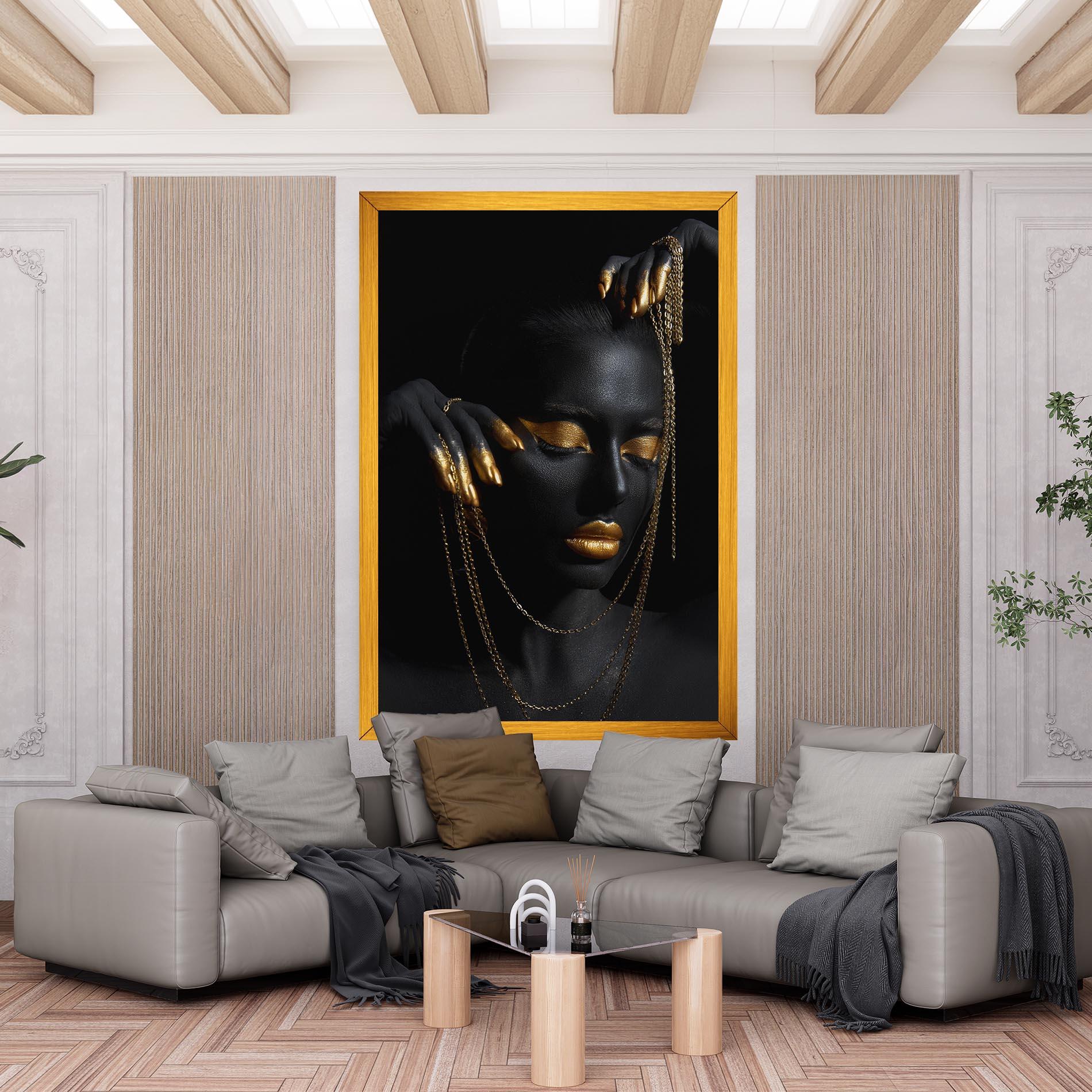 Tablou Canvas Gold Black Skin mockup 6