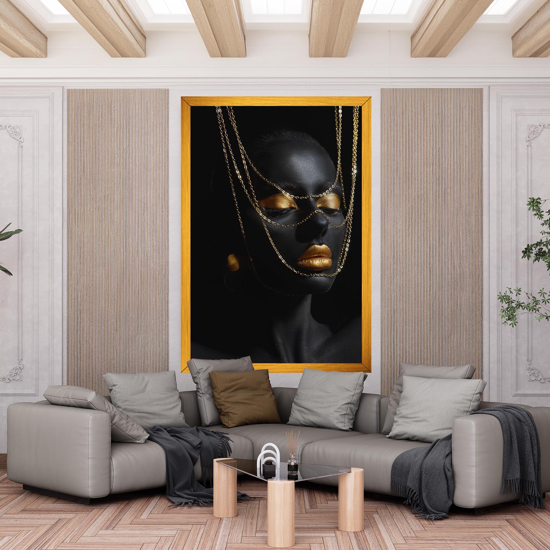 Tablou Canvas Gold Chain Girl mockup 6